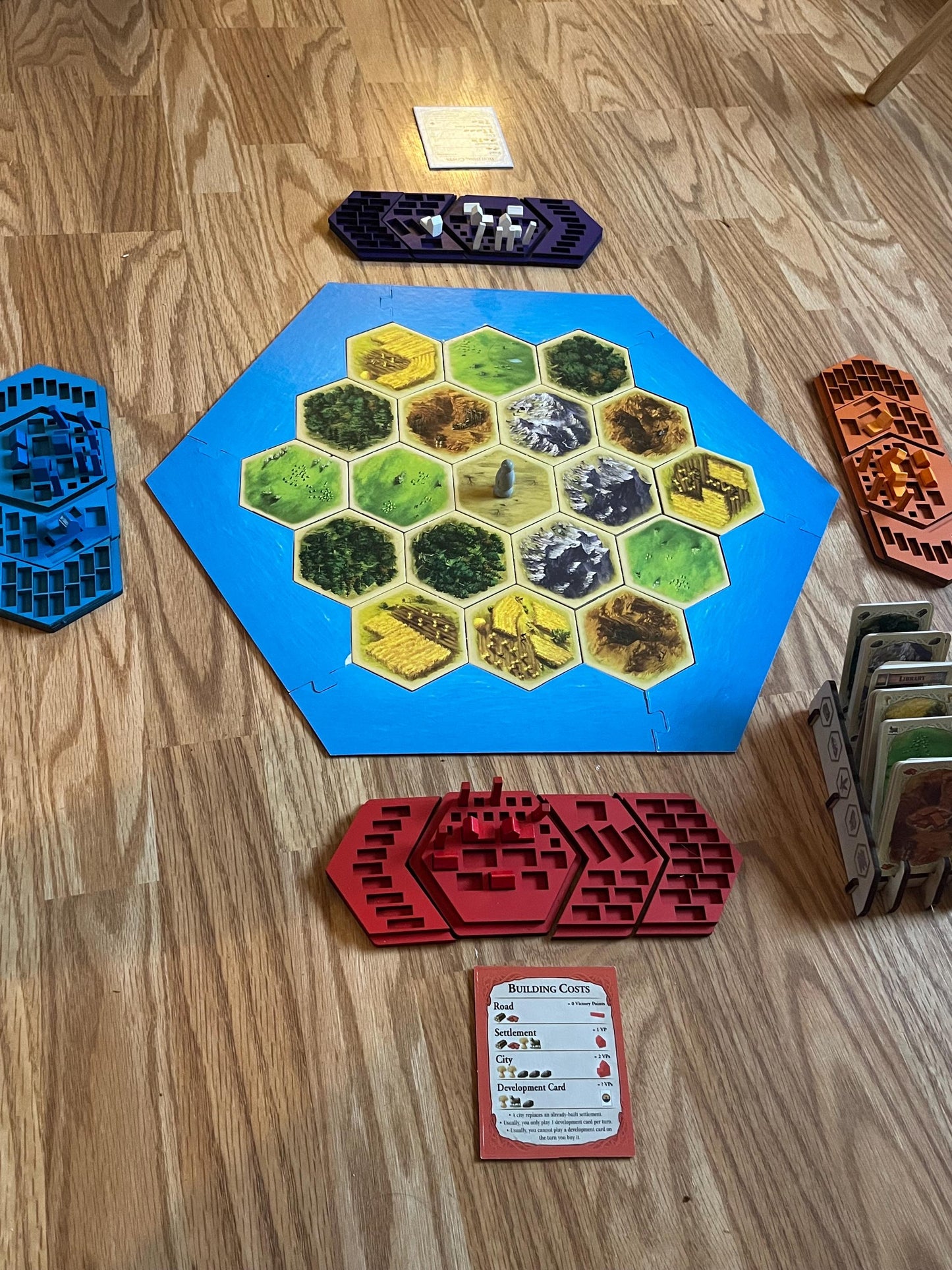 Catan player dashboard organizers