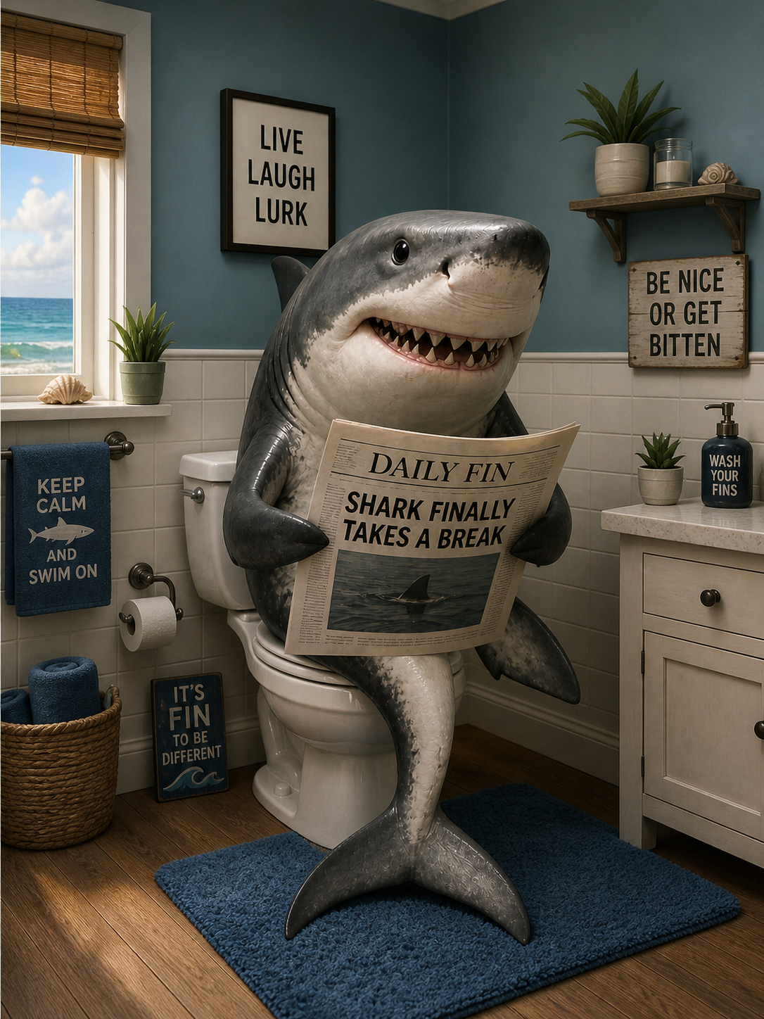 *Digital* Funny Custom Pet Portraits  (Bathroom & Spa)