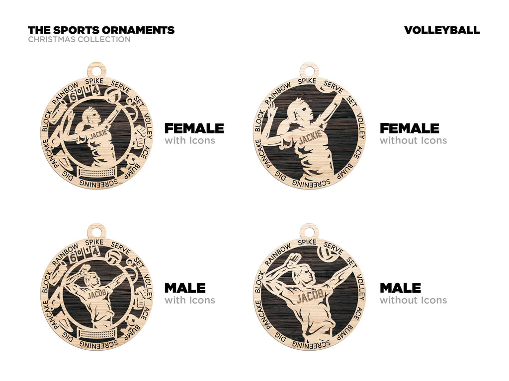 Volleyball Christmas ornaments.