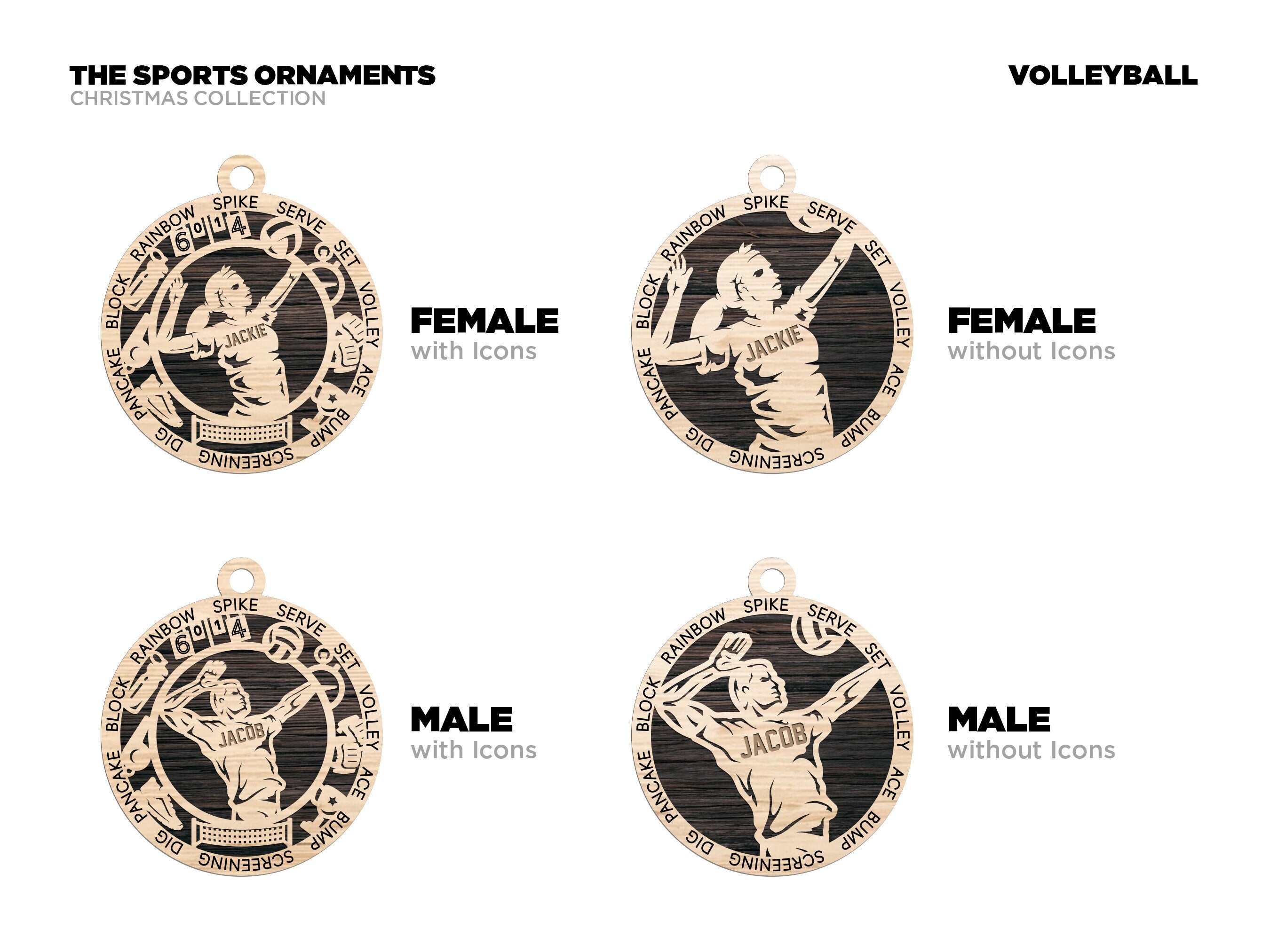 Volleyball Christmas ornaments.