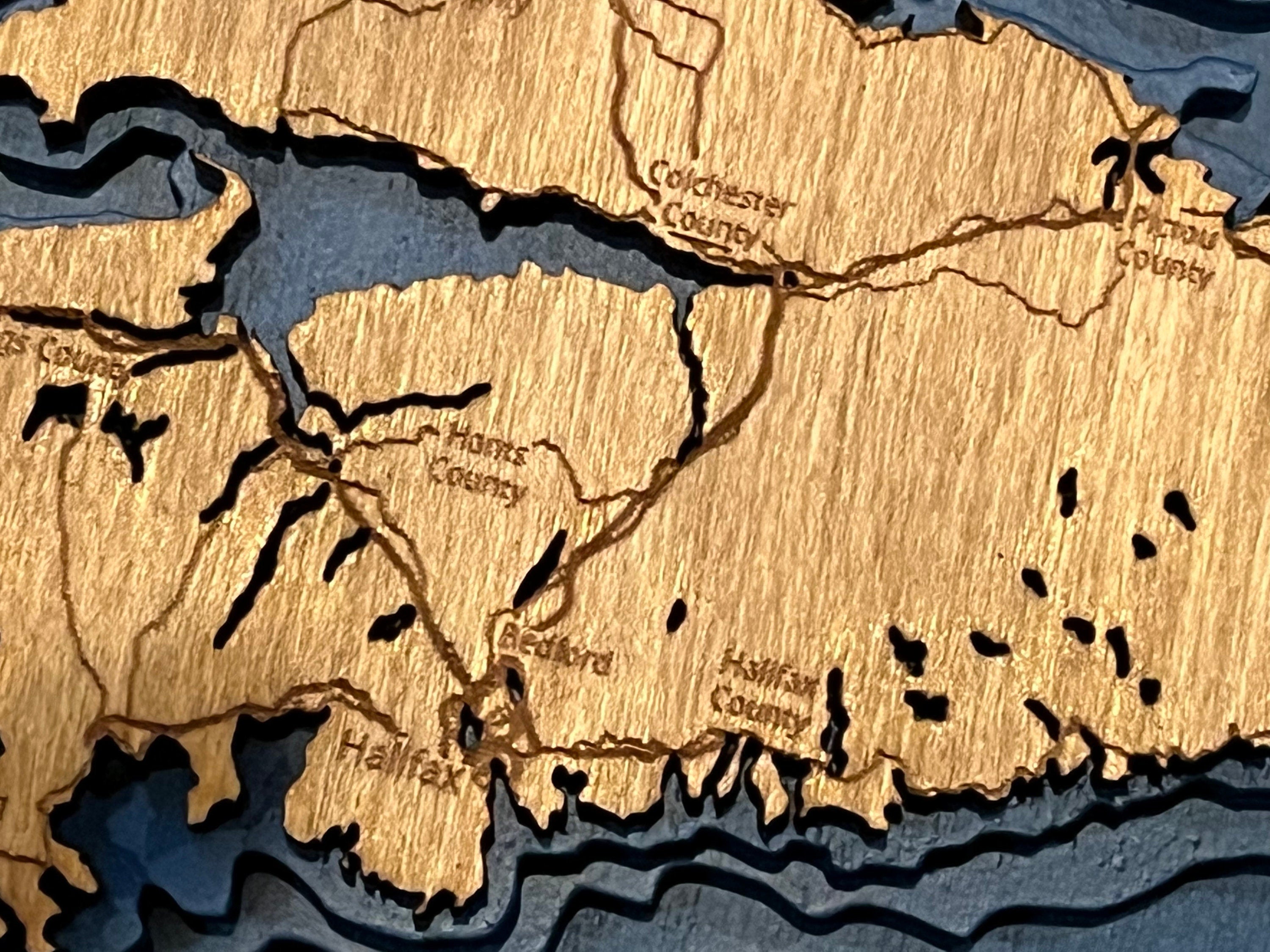 3d layered map of Nova Scotia