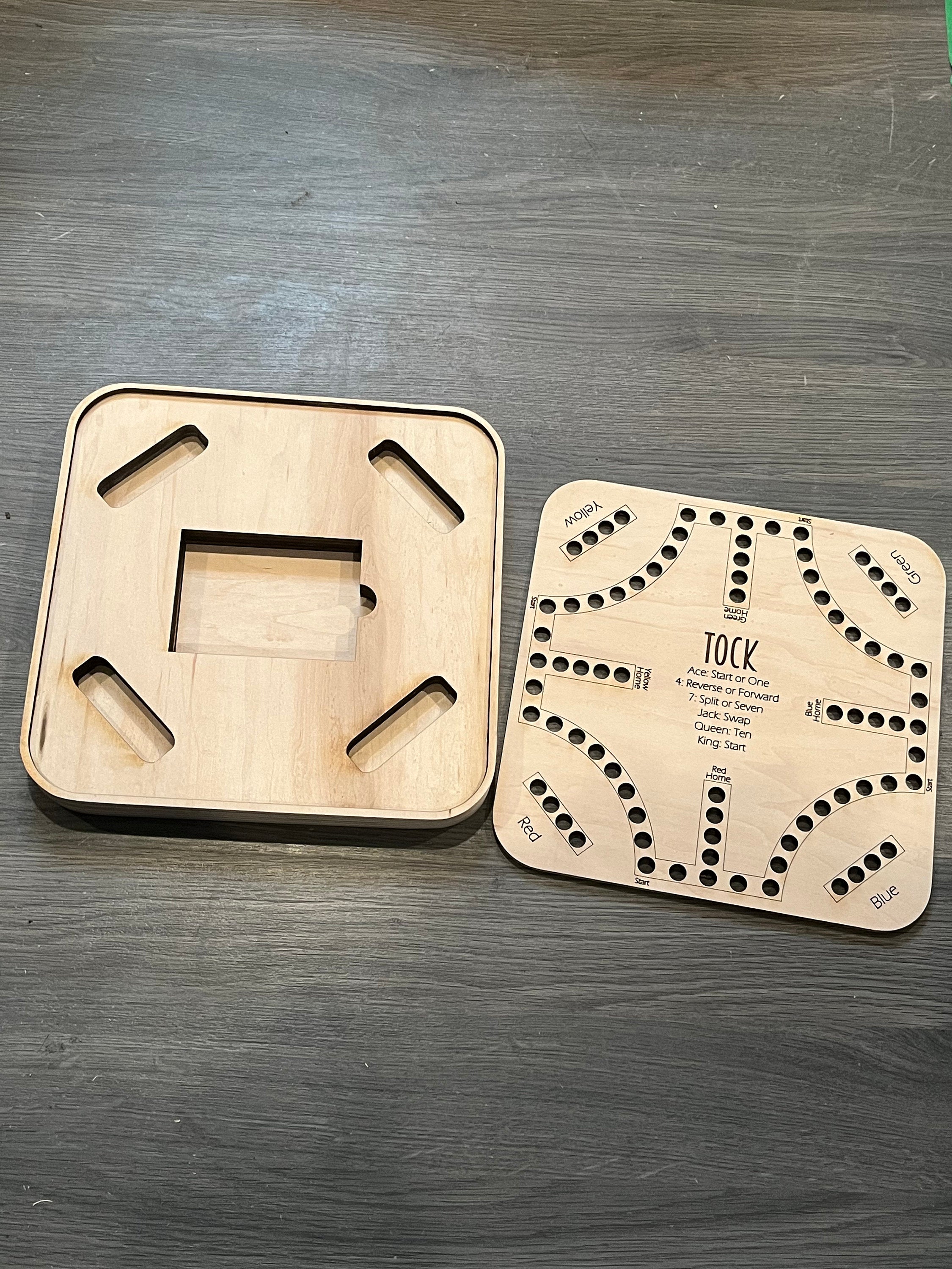 Tock/Aggravation game with storage
