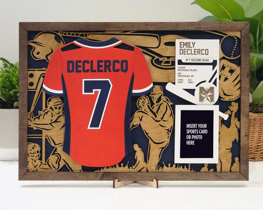 Personalized Baseball Jersey Plaque