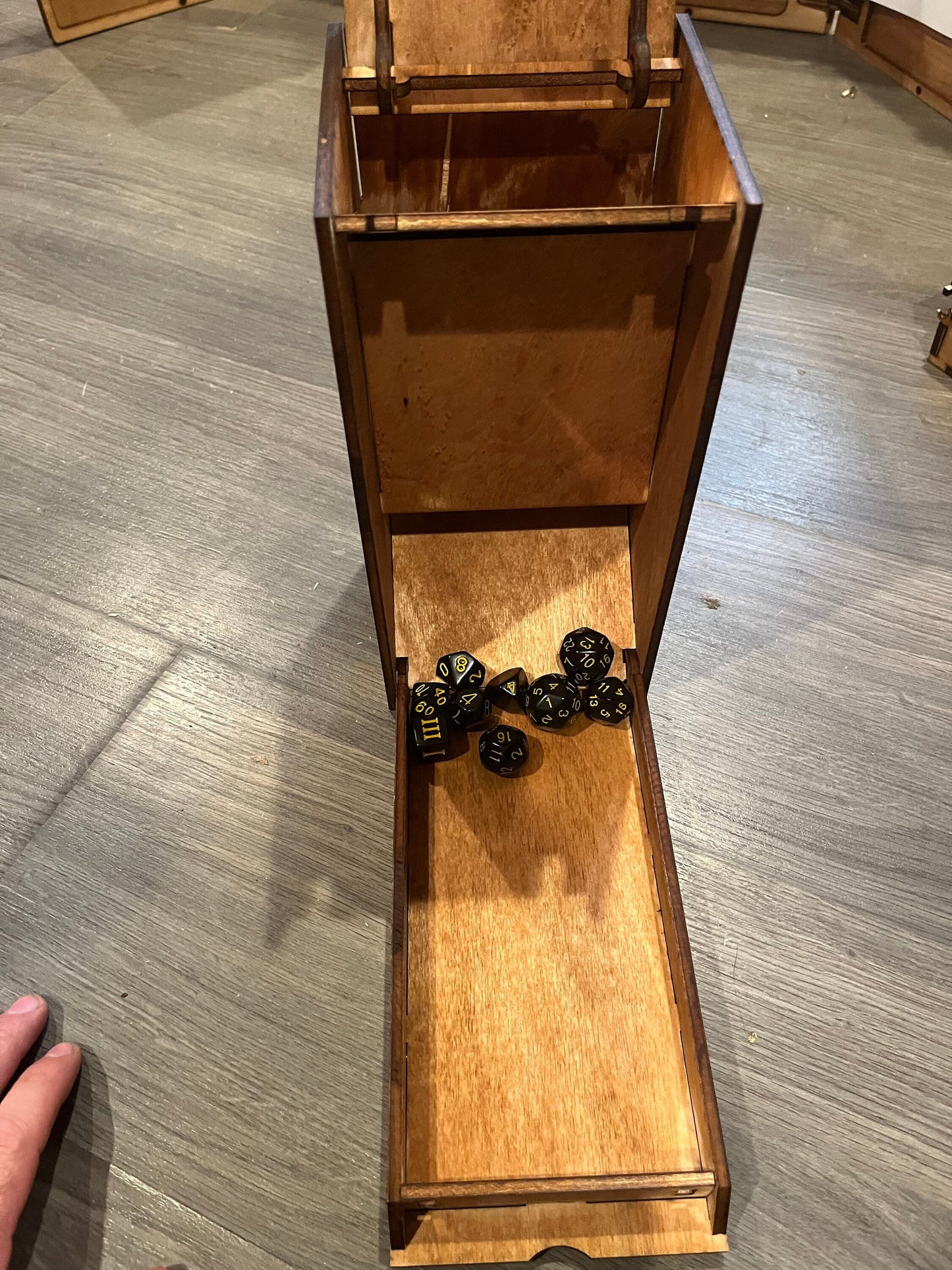 Dice tower for dungeons and dragons or magic the gathering