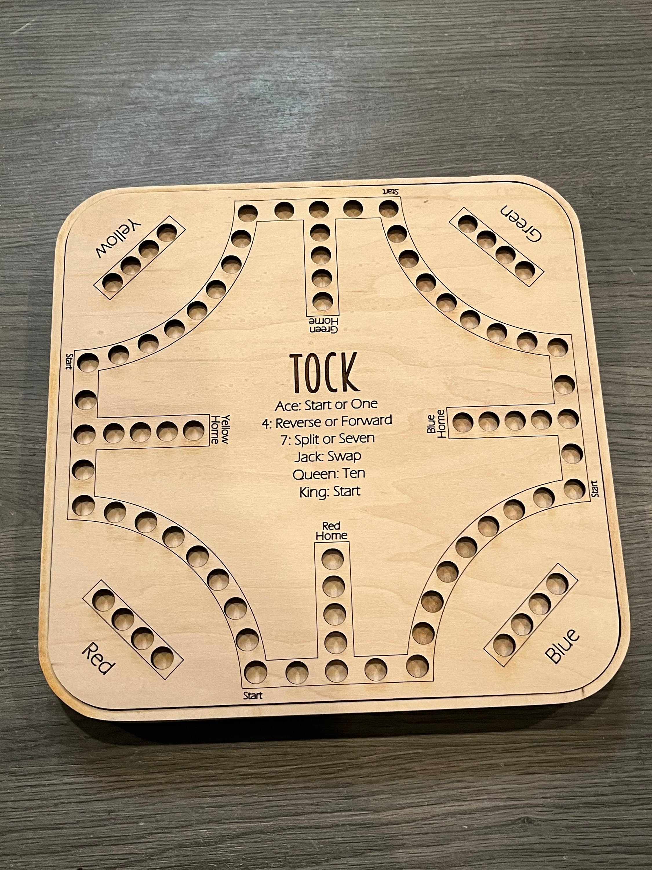 Tock/Aggravation game with storage
