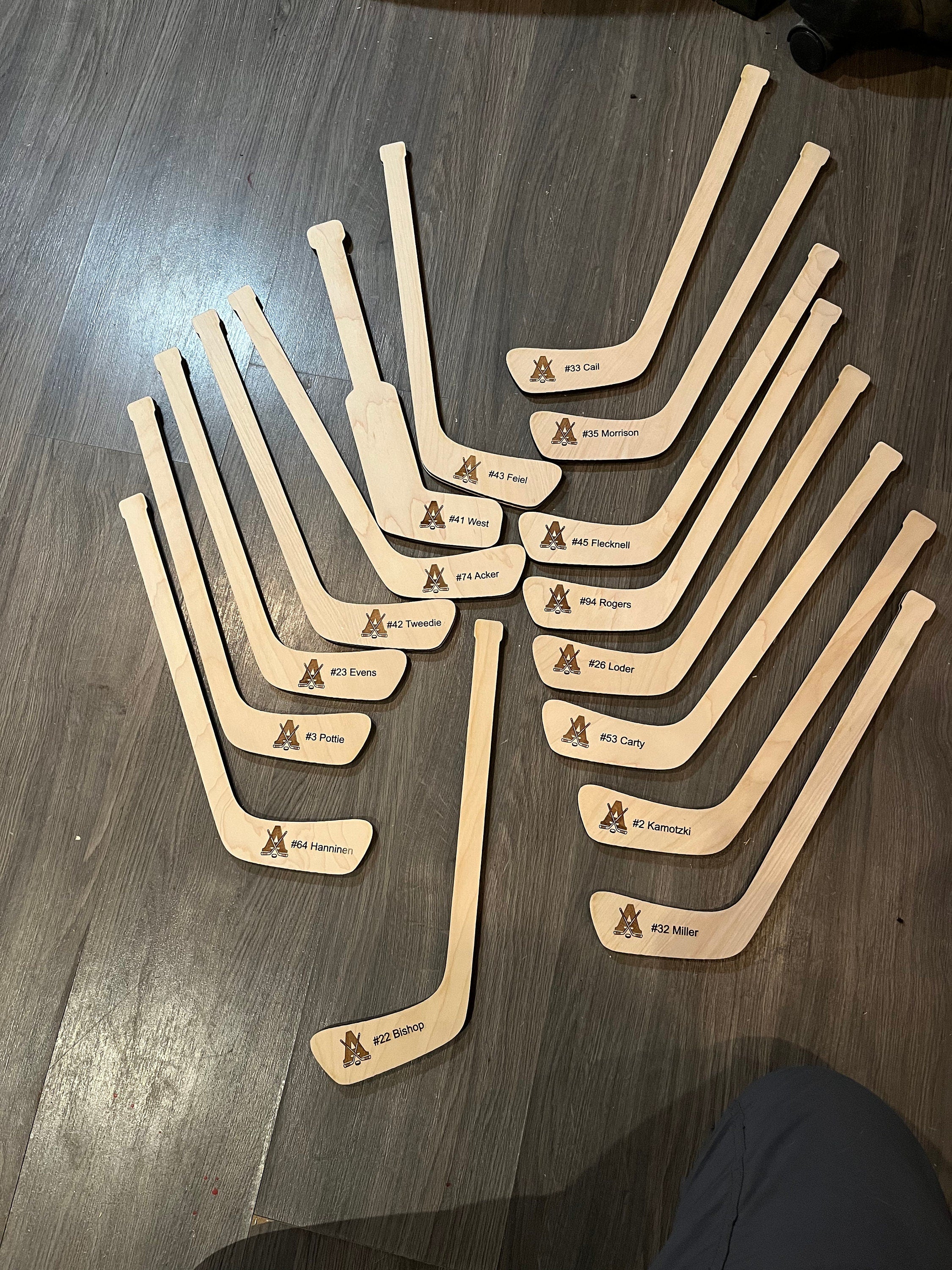 Team set of Mini hockey sticks