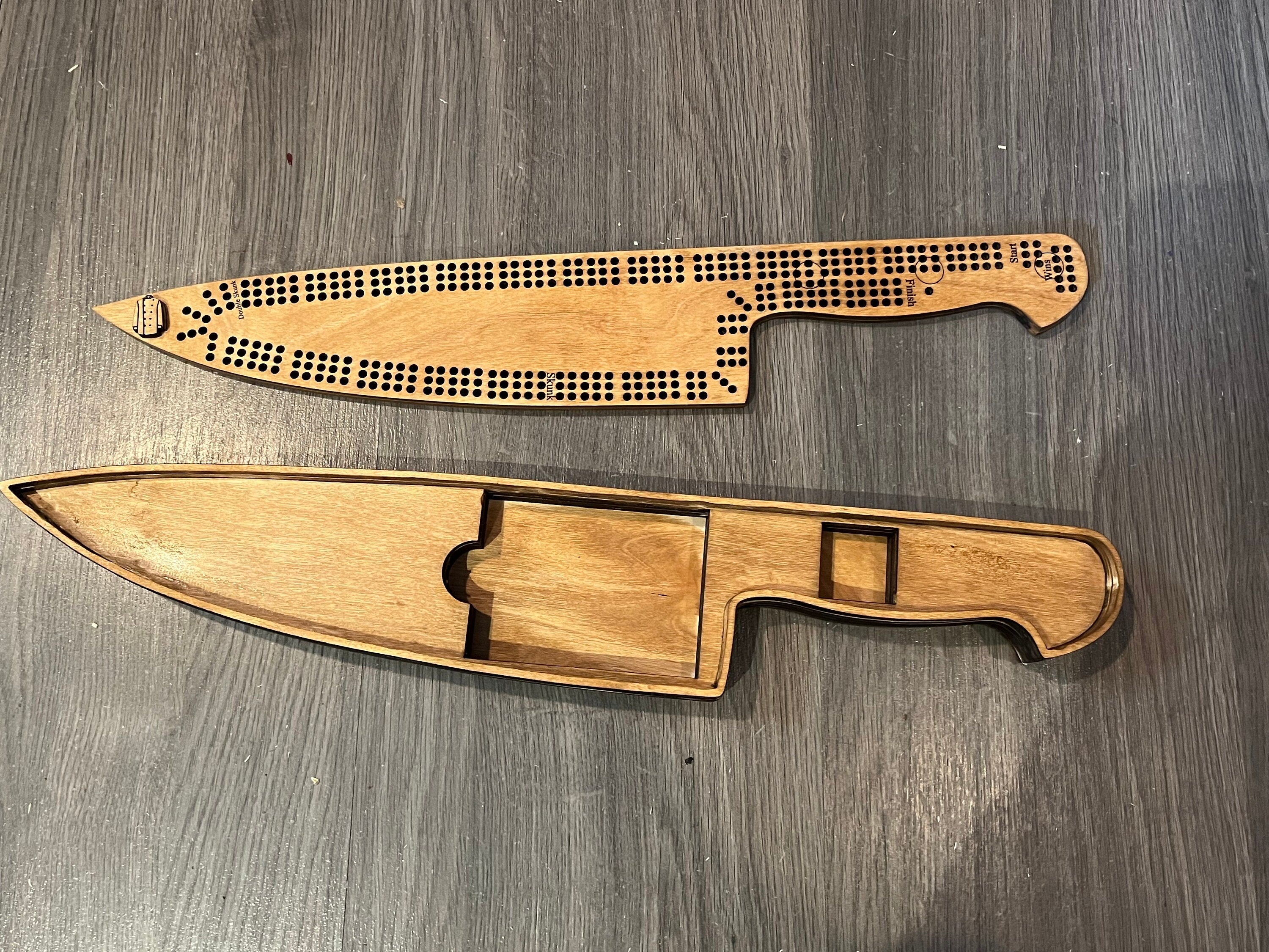 cribbage board Custom made Chef knife
