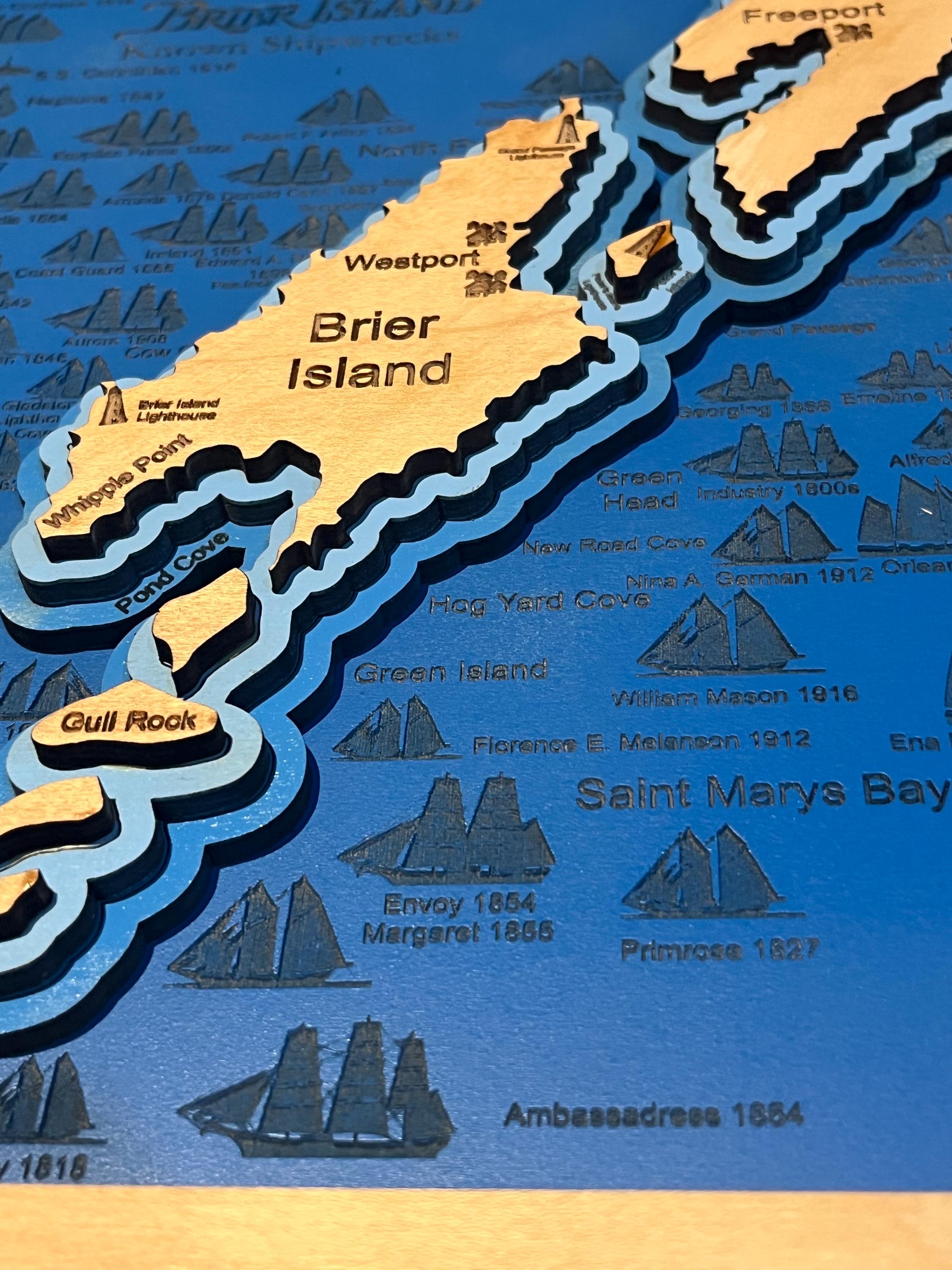 brier island NS shipwreck map