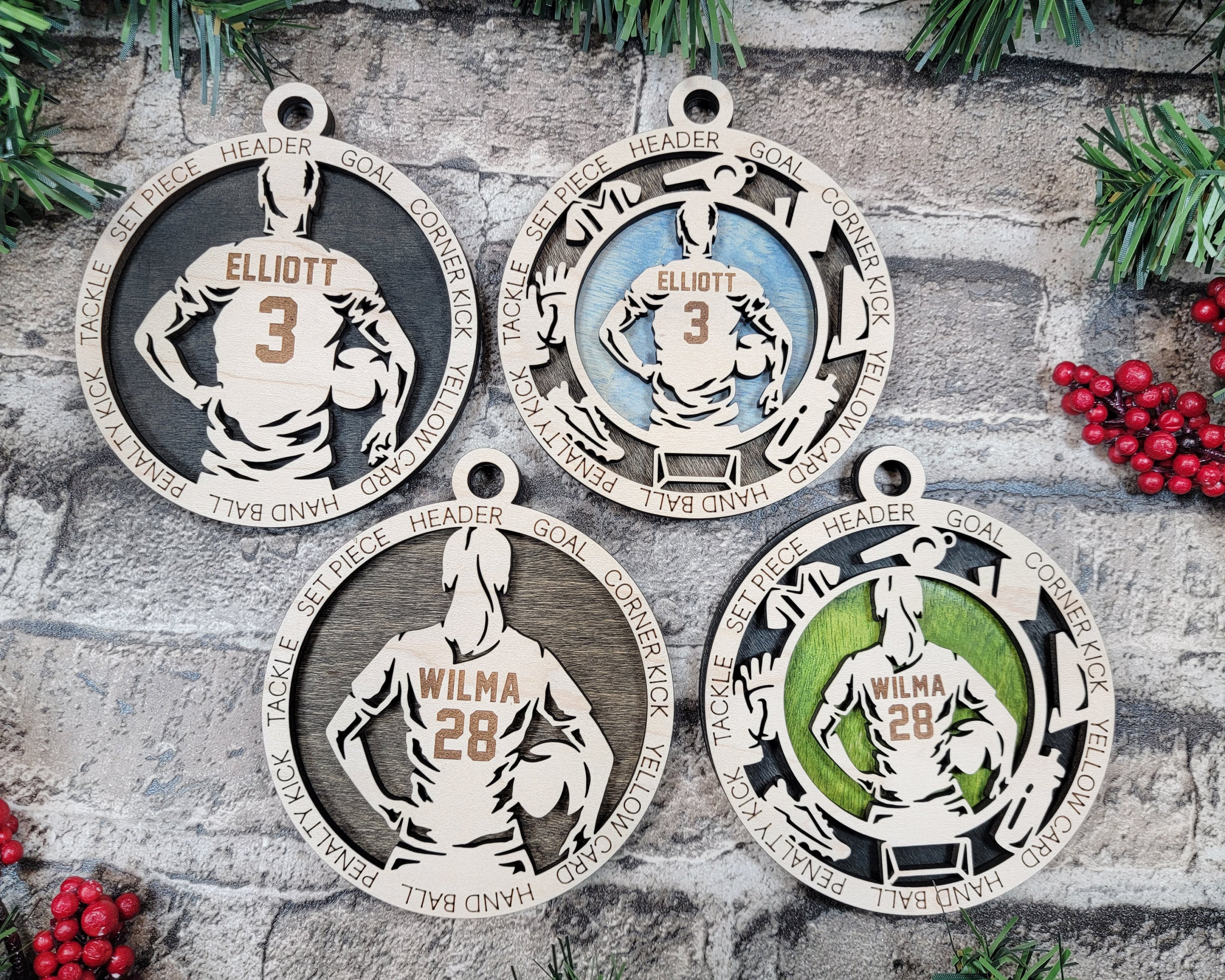 Soccer Christmas ornaments.