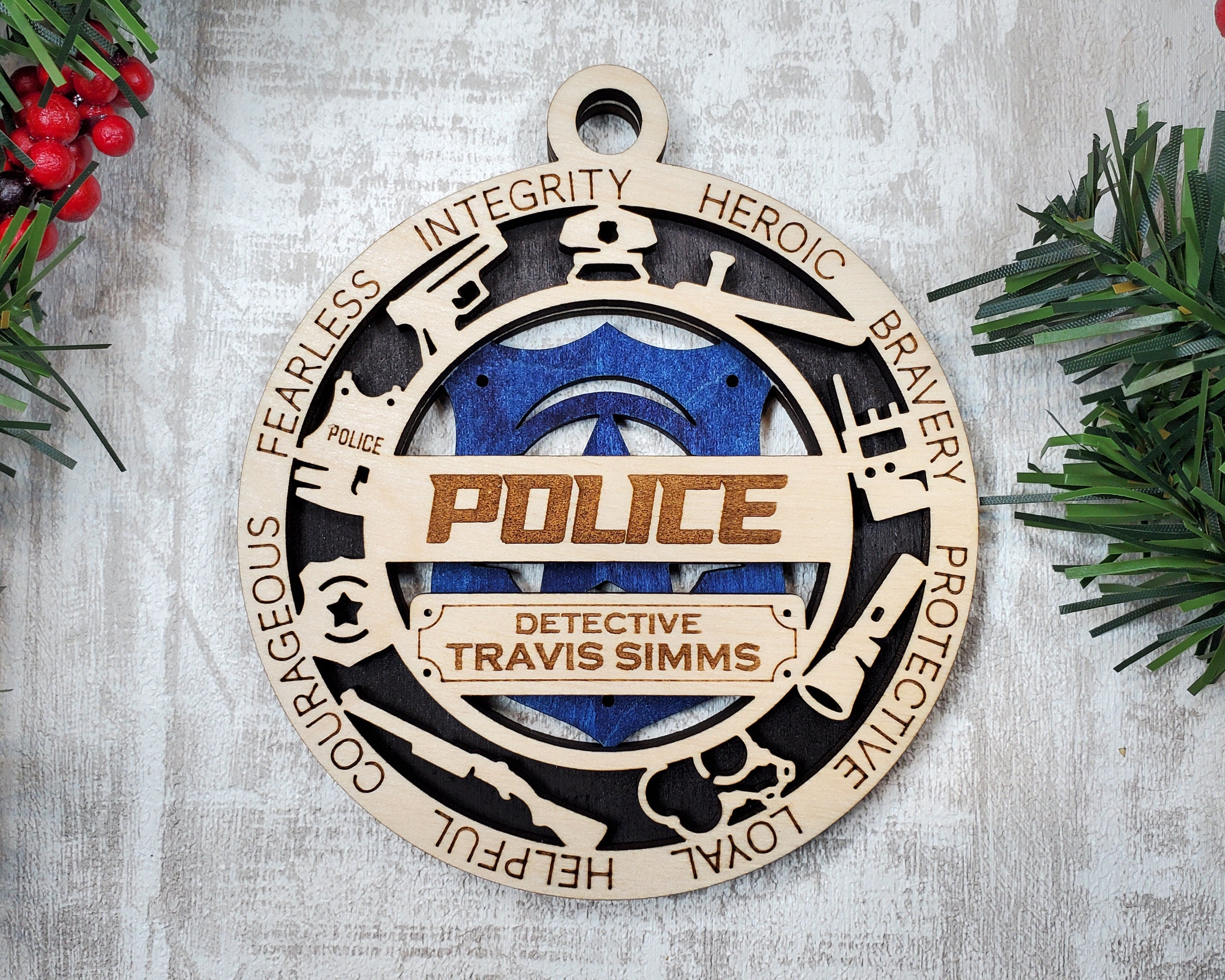 Police officer Christmas ornaments