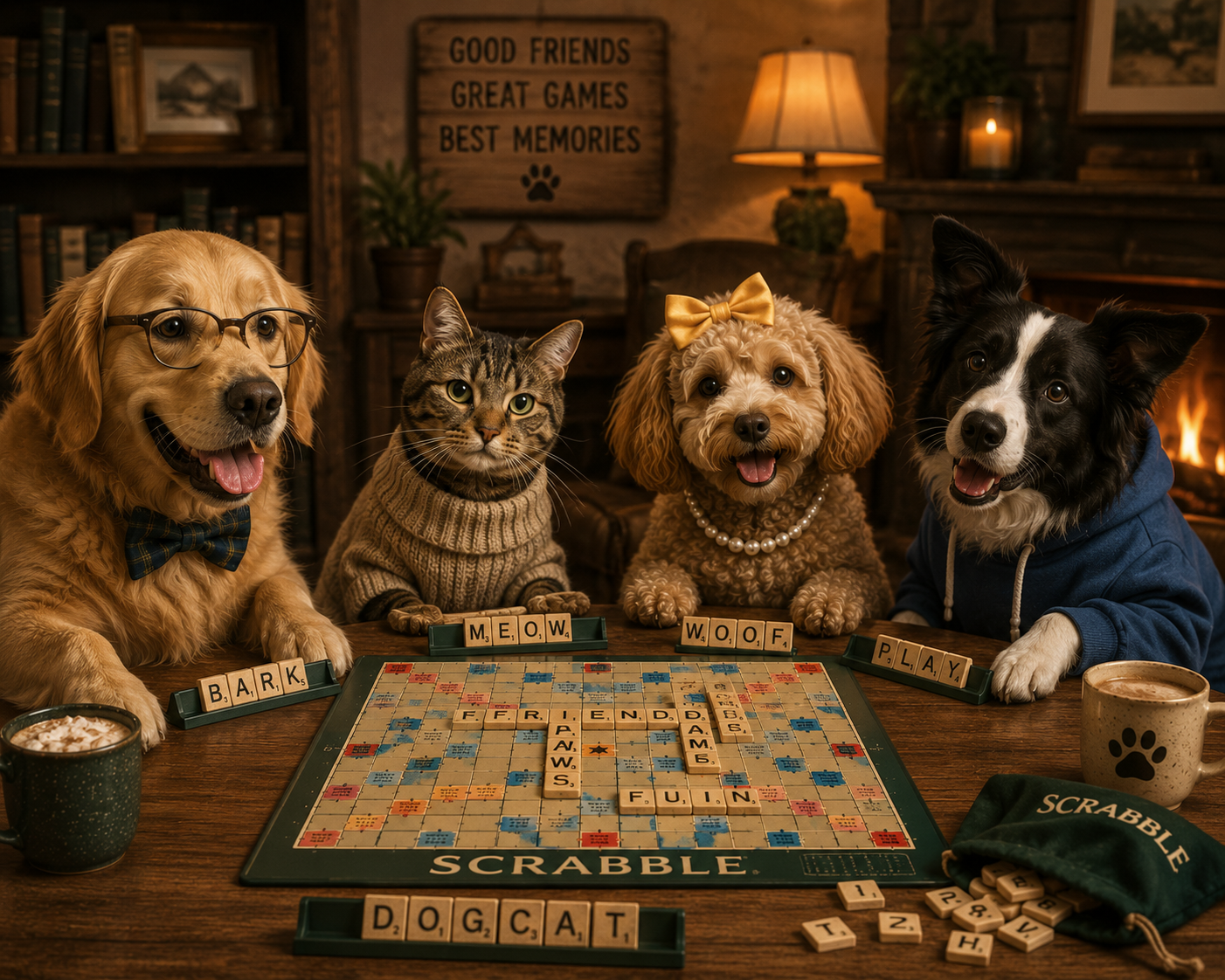 Funny Custom Pet Portraits  (Game Night)