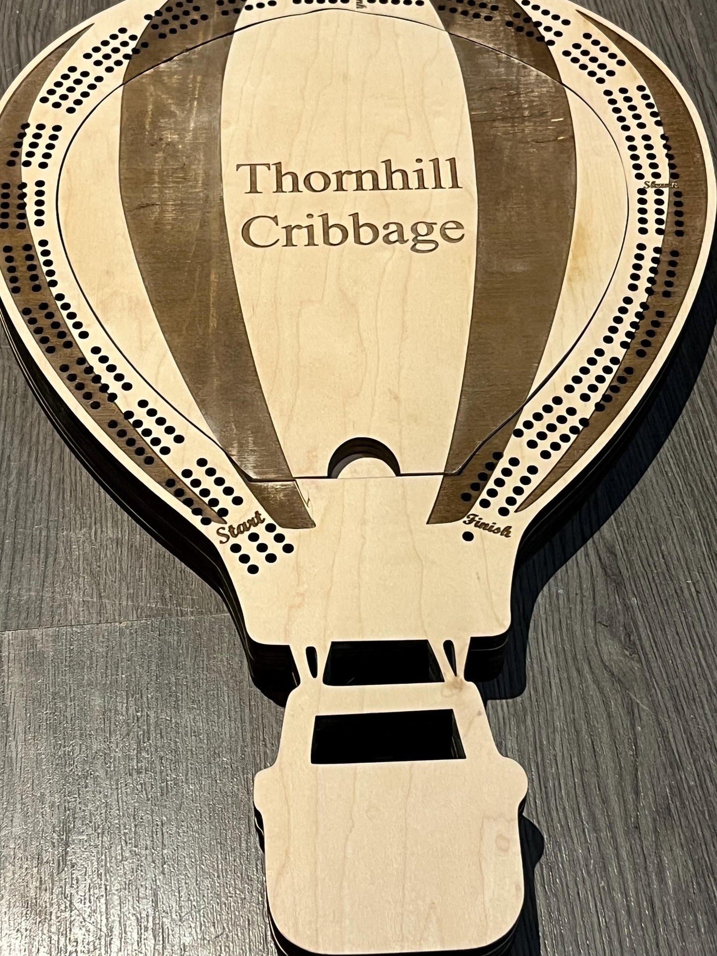hot air balloon cribbage board