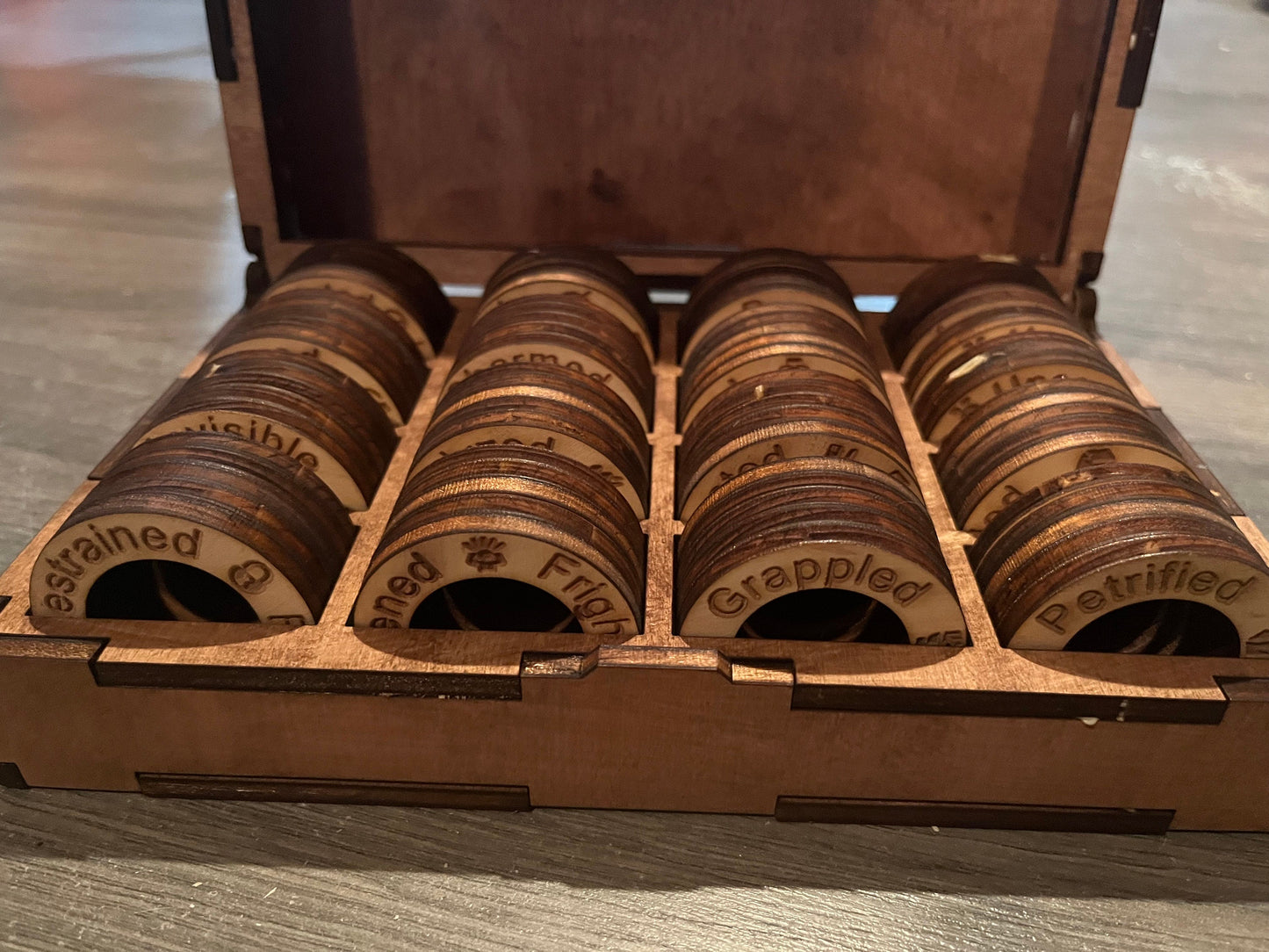 DND conditions box with tokens Dungeons and Dragons