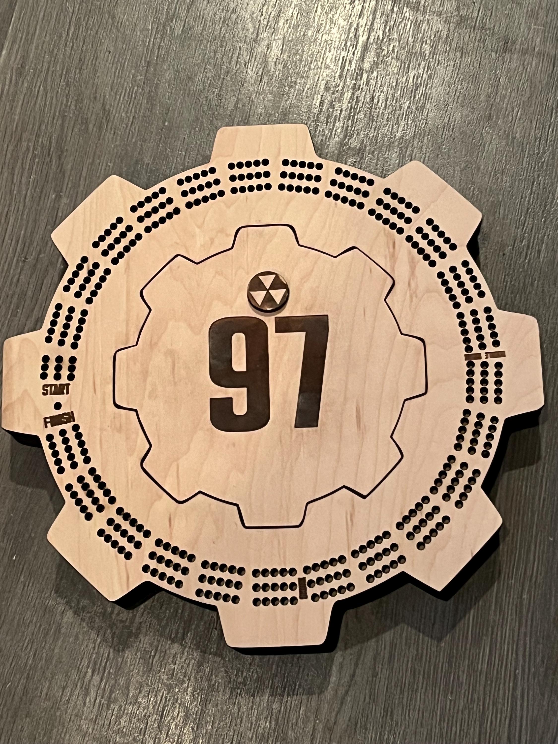 vault door/ gear cribbage board