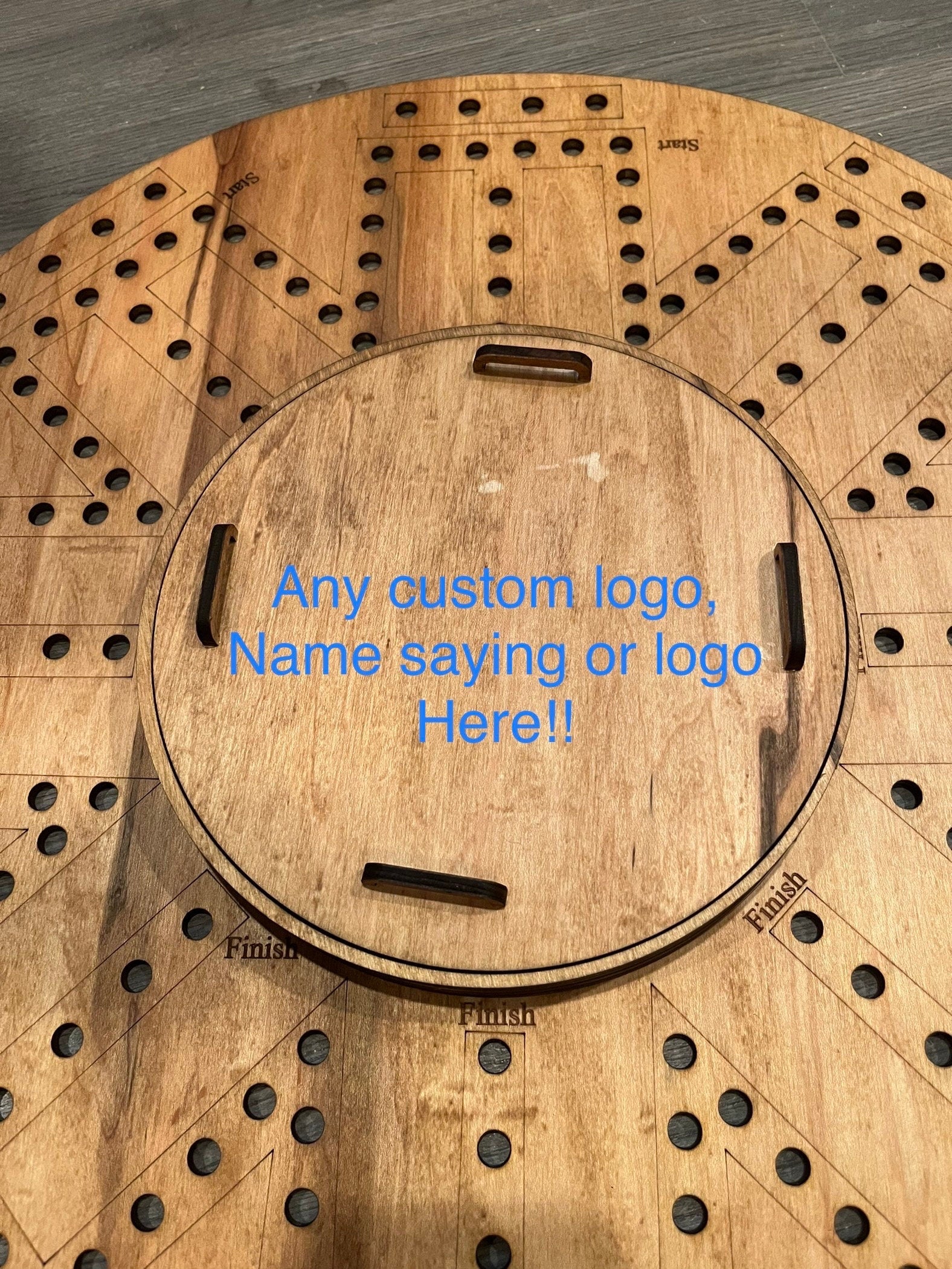 Tock/Aggravation game 8 player with storage with personalization