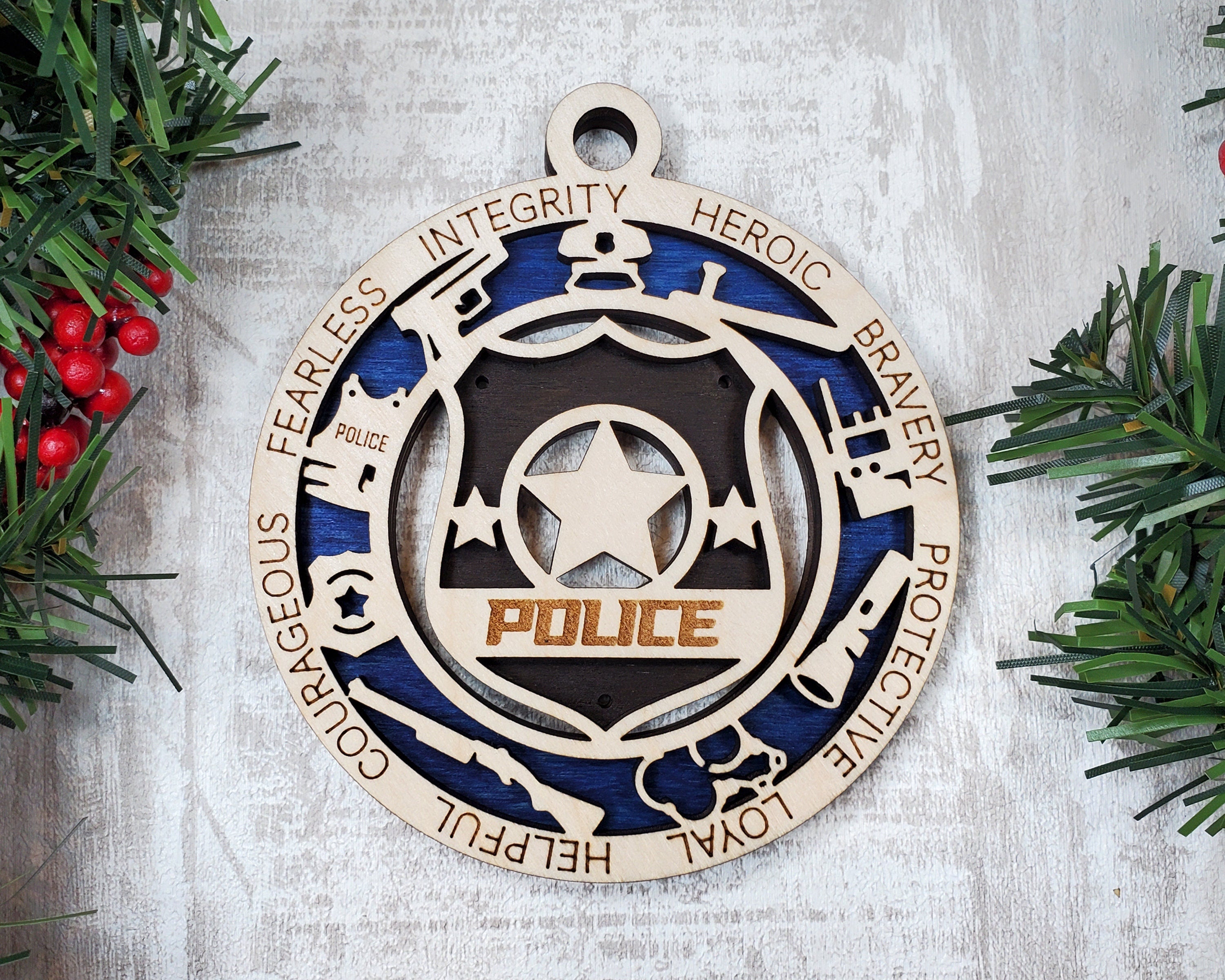 Police officer Christmas ornaments
