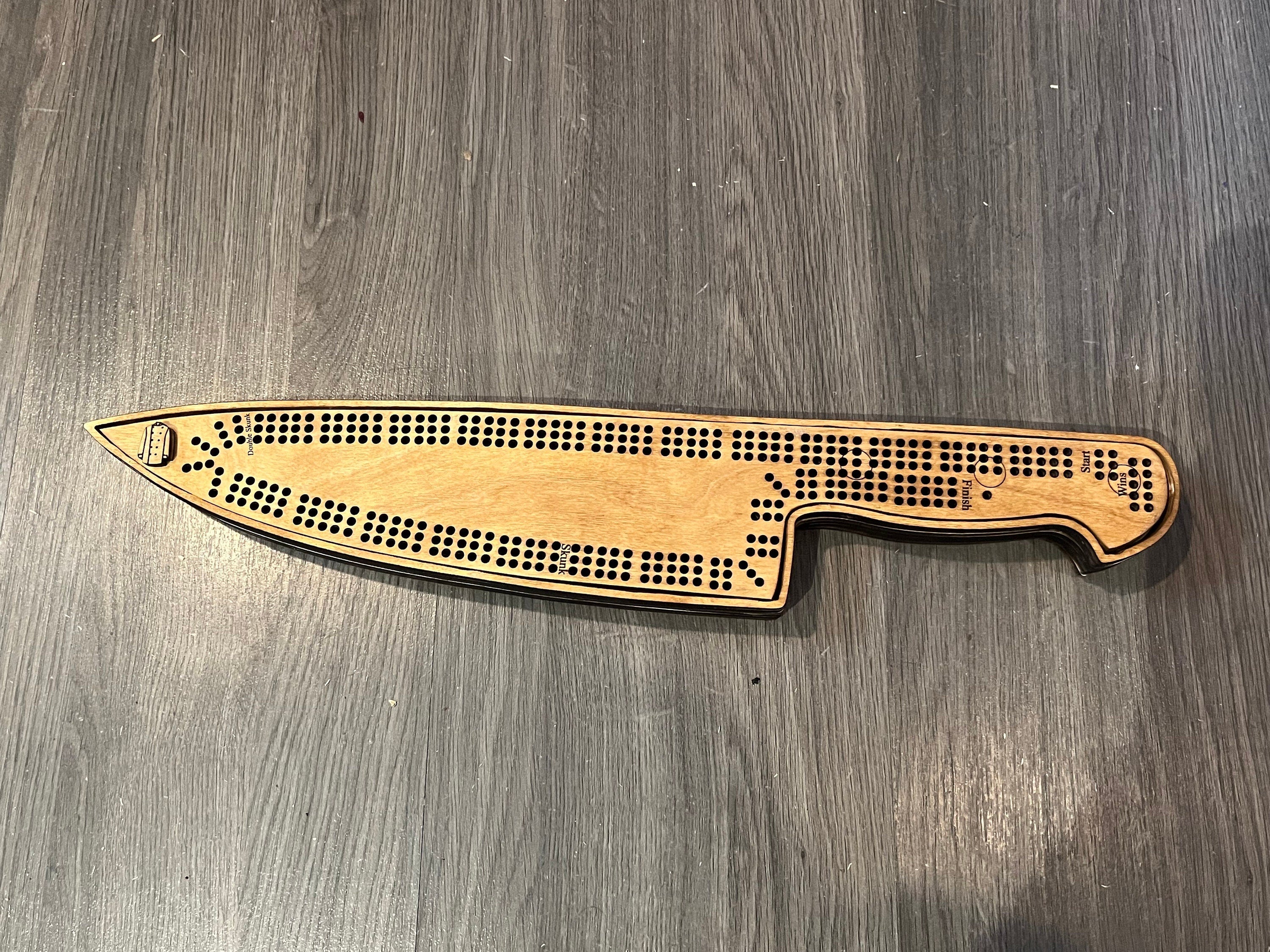 cribbage board Custom made Chef knife