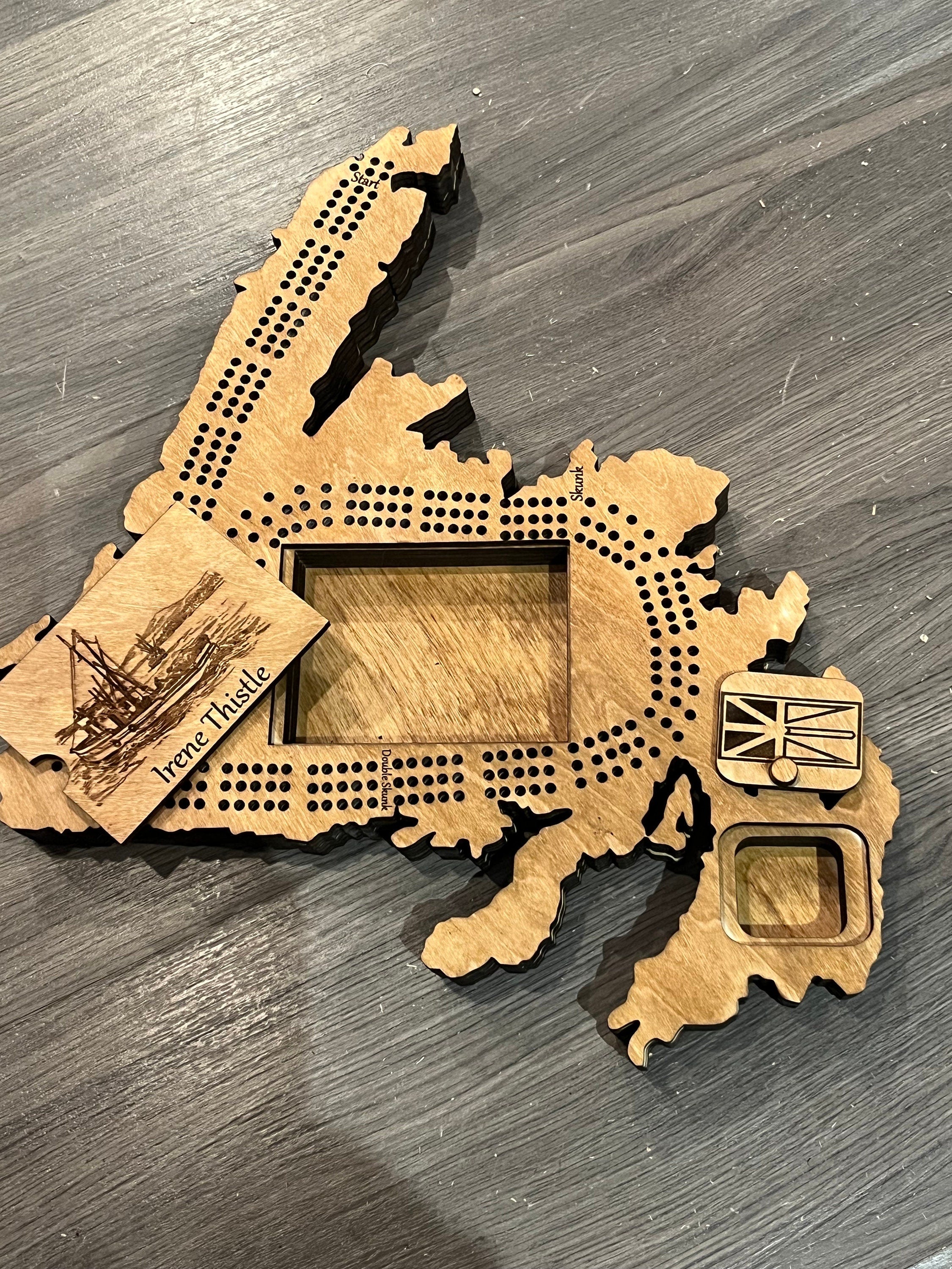 Cribbage board Custom made Canadian province/territory shape