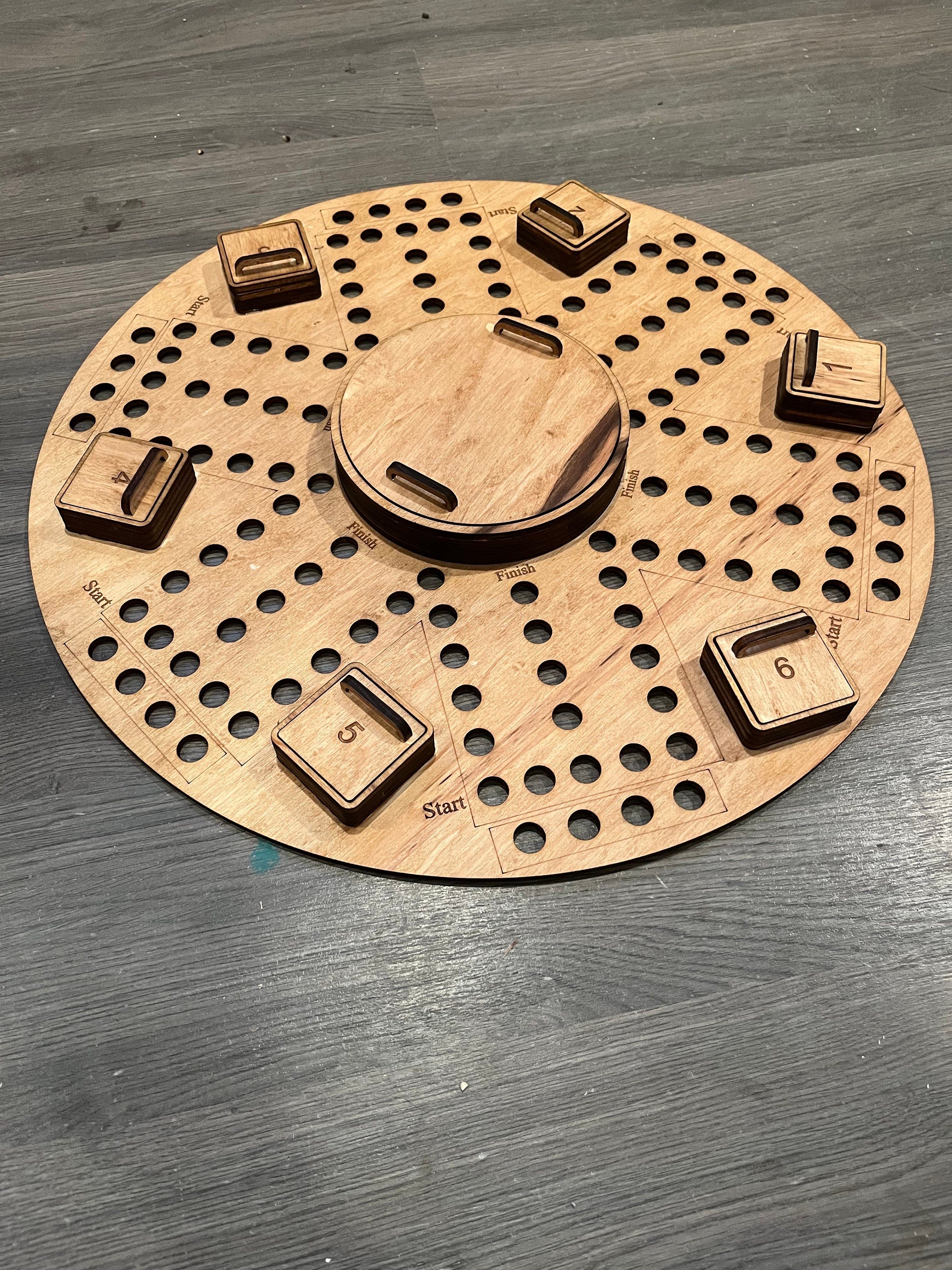Tock/Aggravation game 6 player with storage with personalization