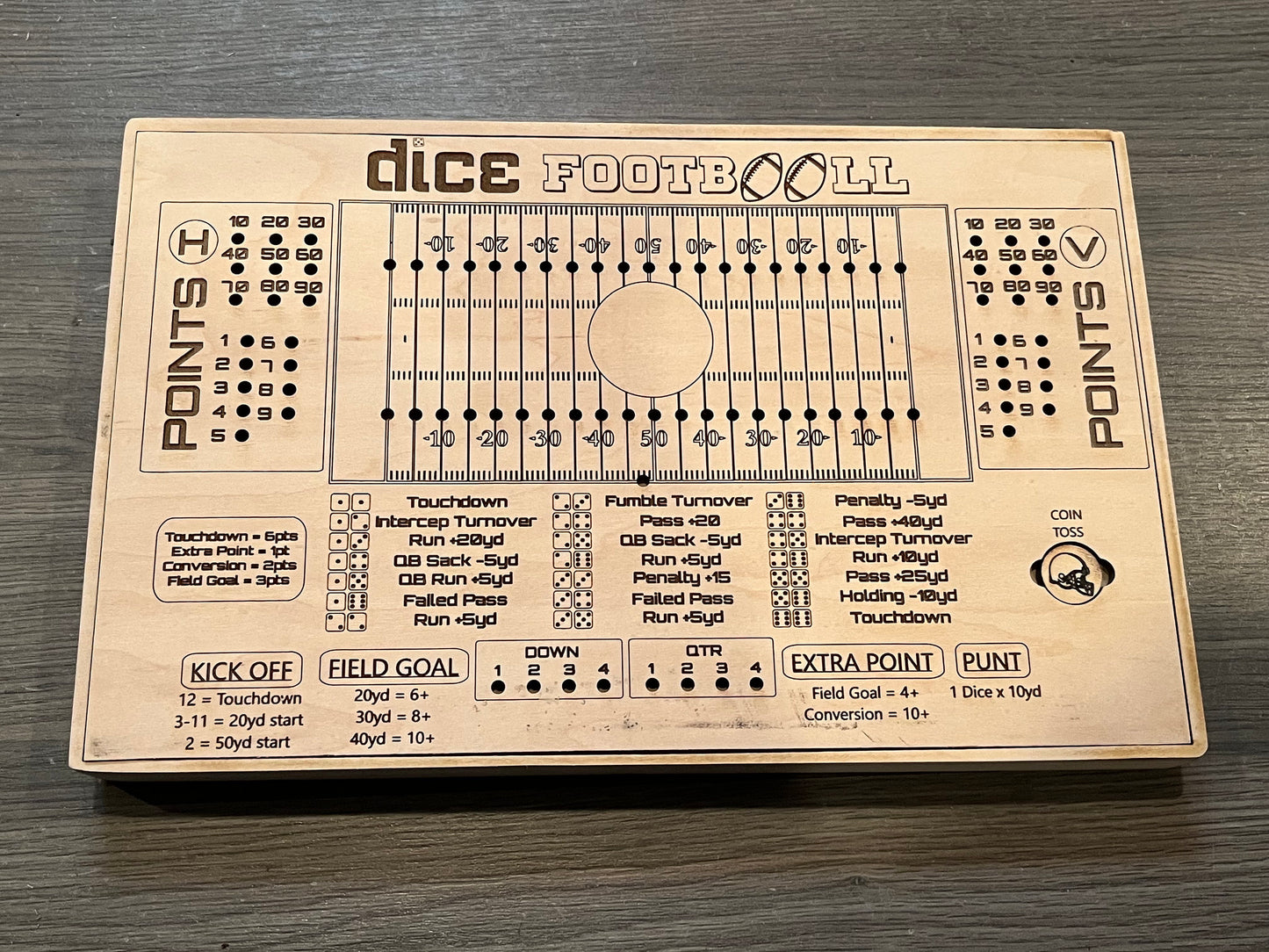 2 game set. Dice baseball and dice football combo.