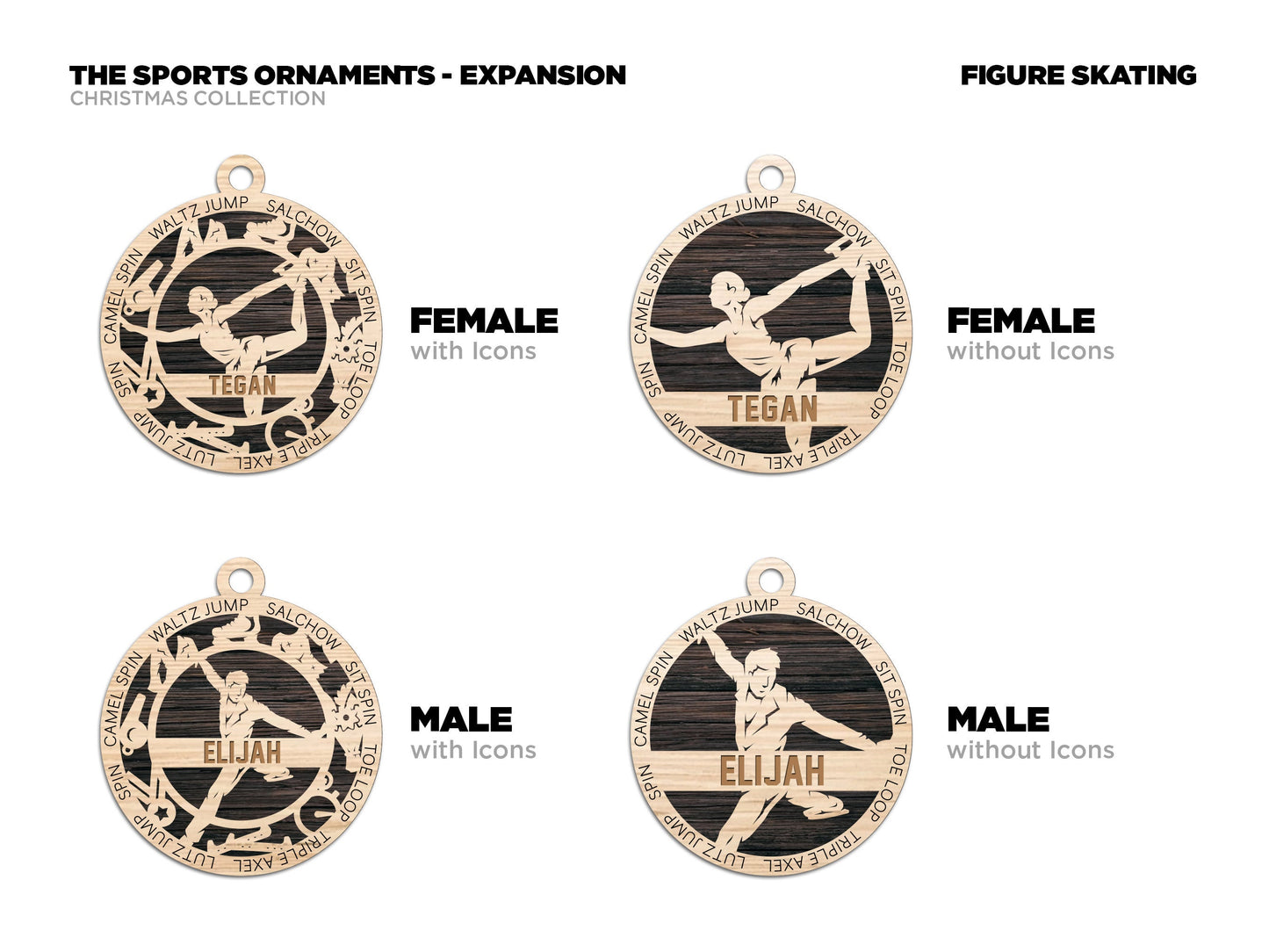 Sports Christmas ornaments.