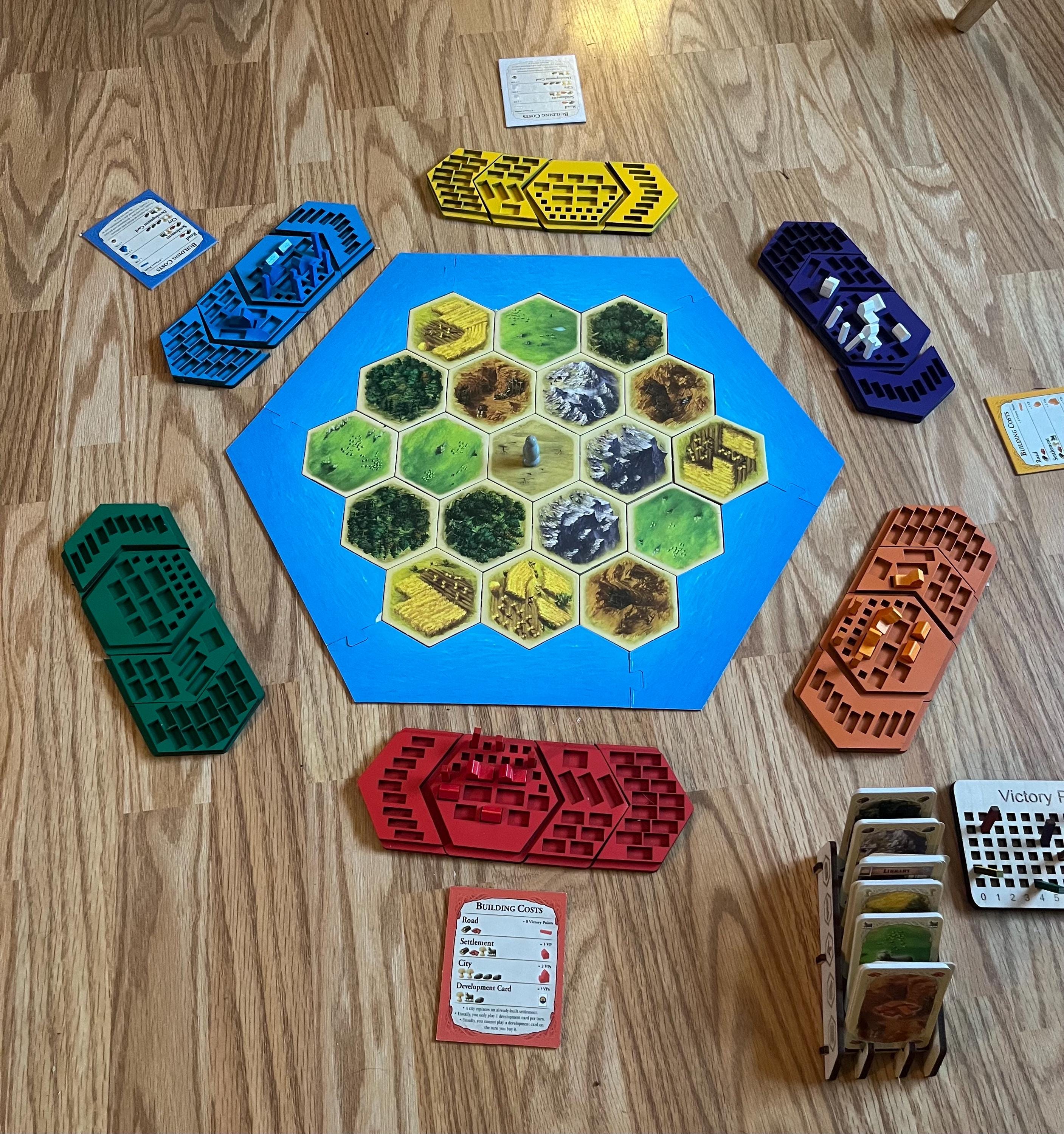 Catan player dashboard organizers