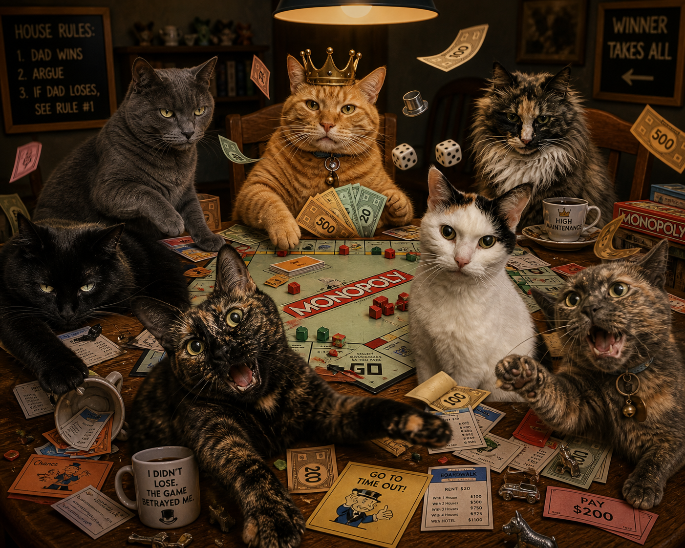 Funny Custom Pet Portraits  (Game Night)