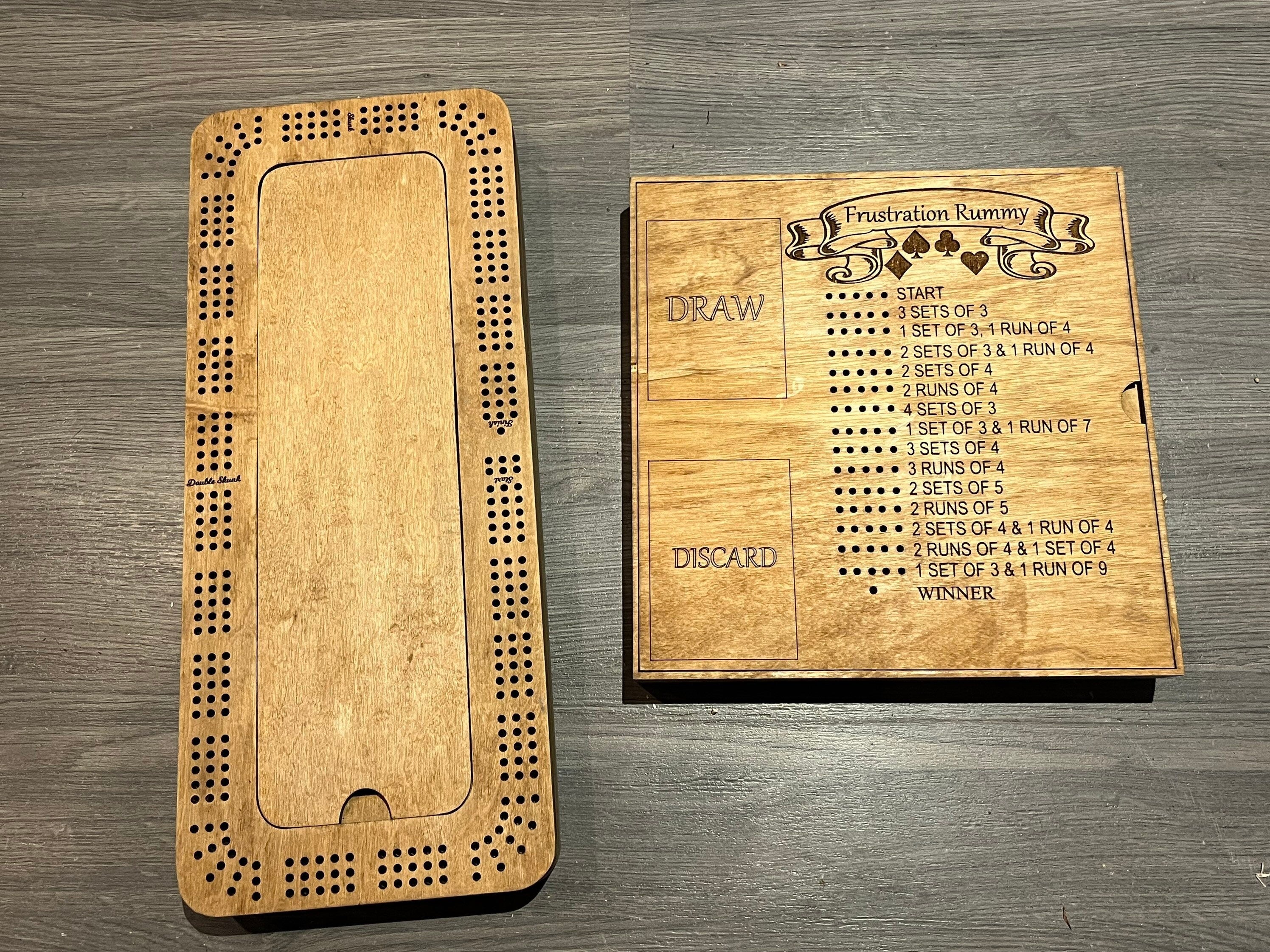Cribbage and frustration rummy combo