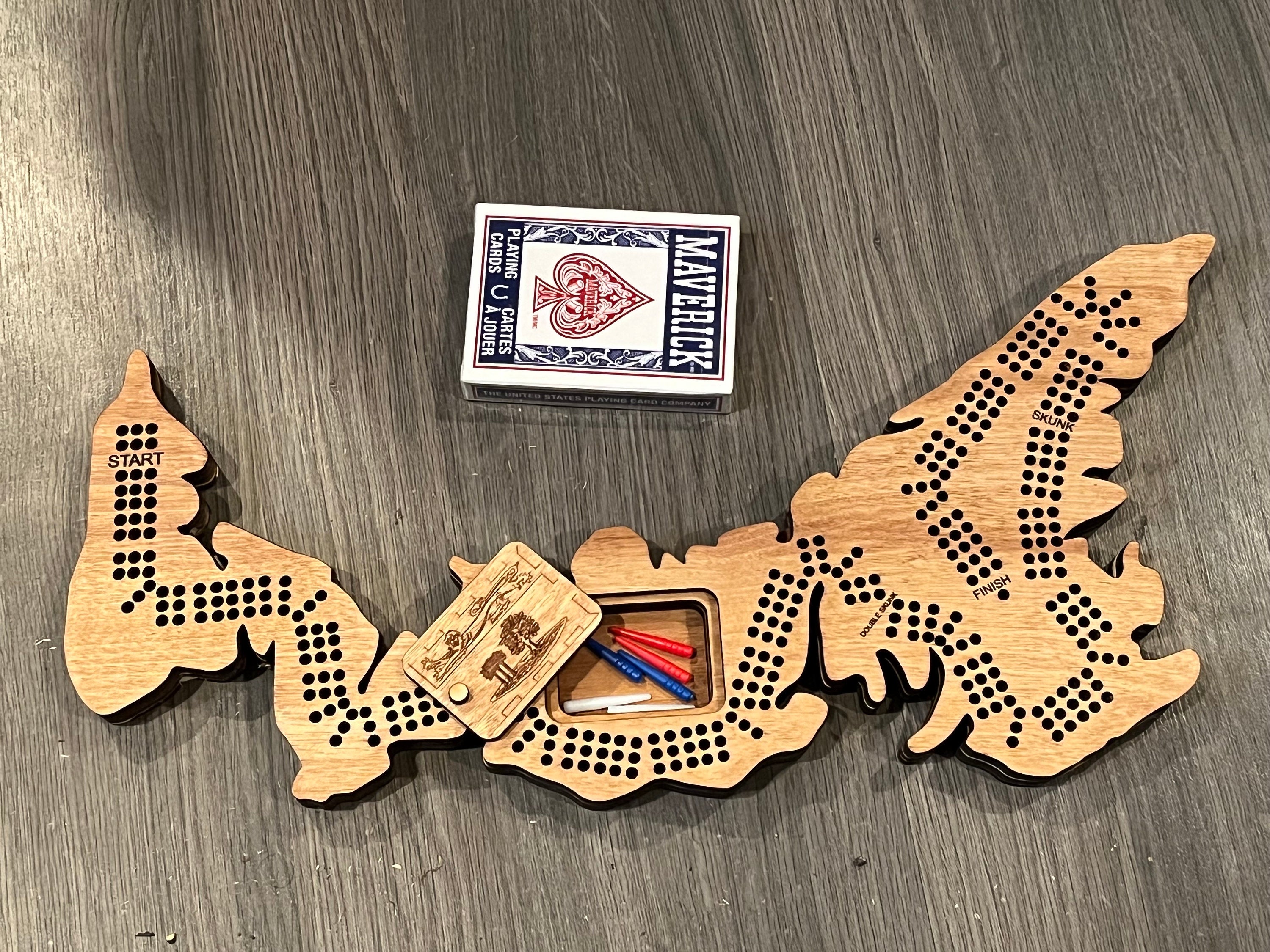 Cribbage board Custom made Canadian province/territory shape