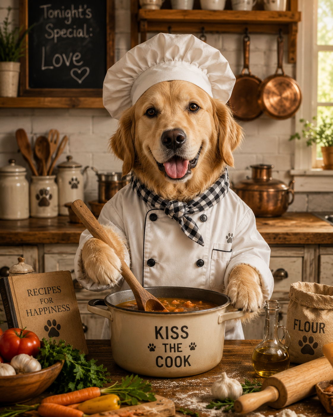 Funny Custom Pet Portraits  (Chef)