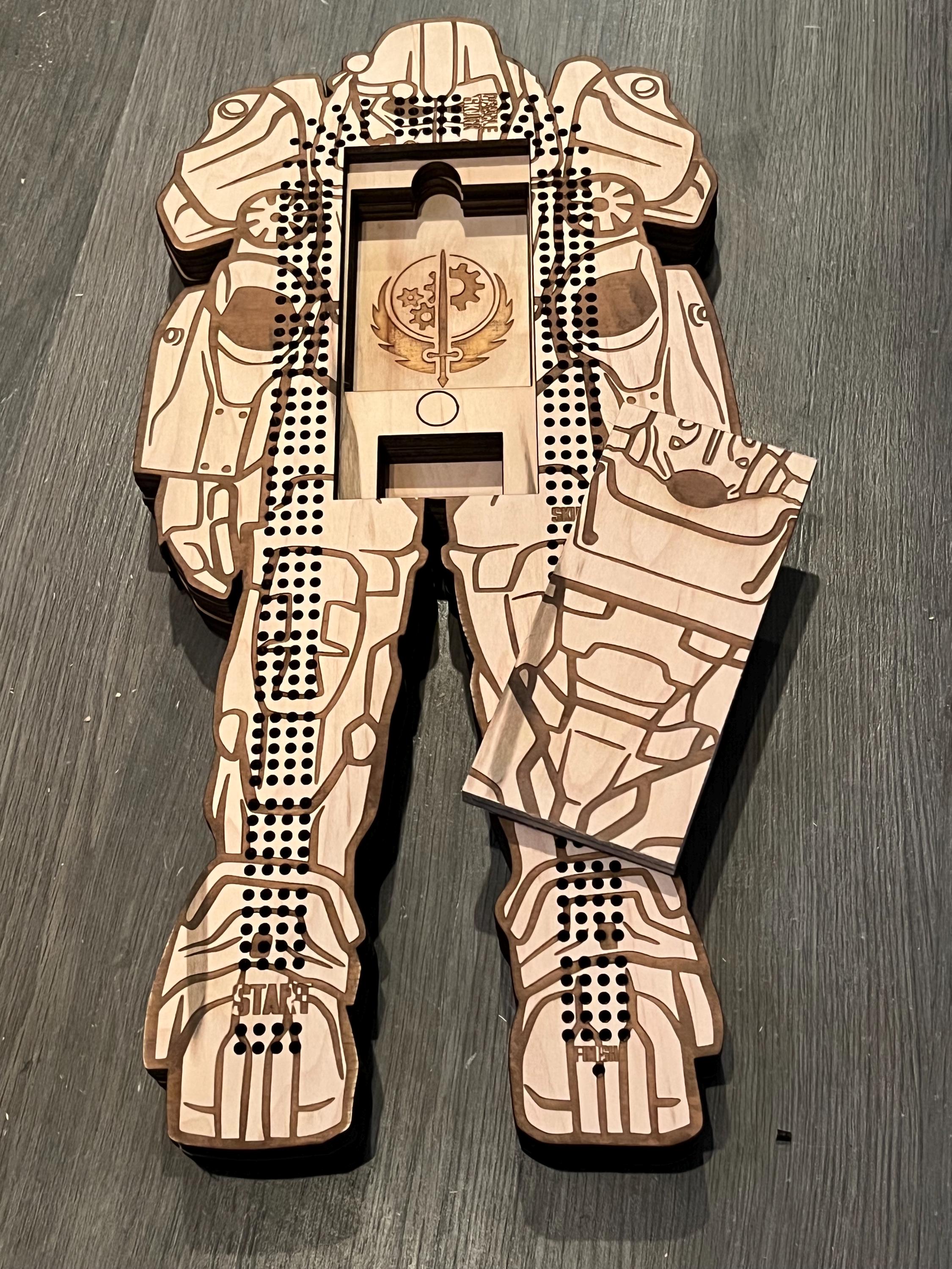 power armour cribbage board