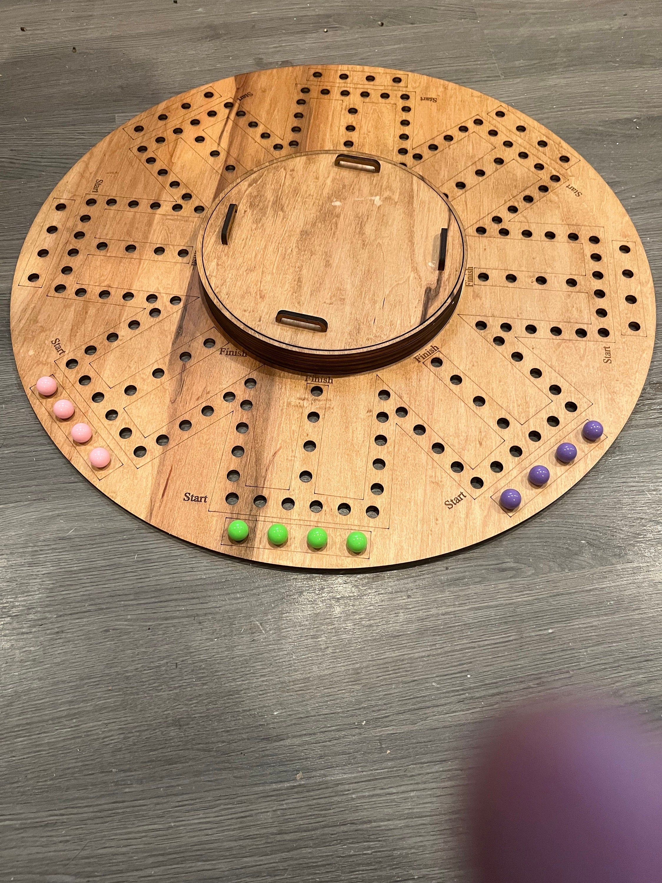 Tock/Aggravation game 8 player with storage with personalization