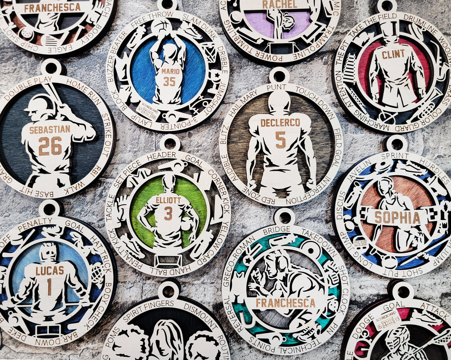 Baseball Christmas ornaments.