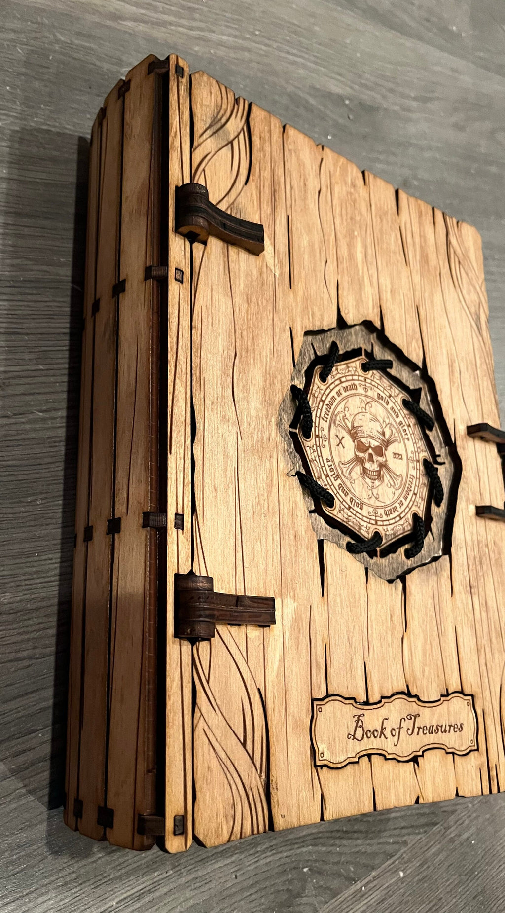 Pirate themed game piece storage book