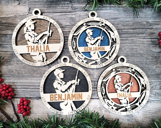Fishing Christmas ornaments.