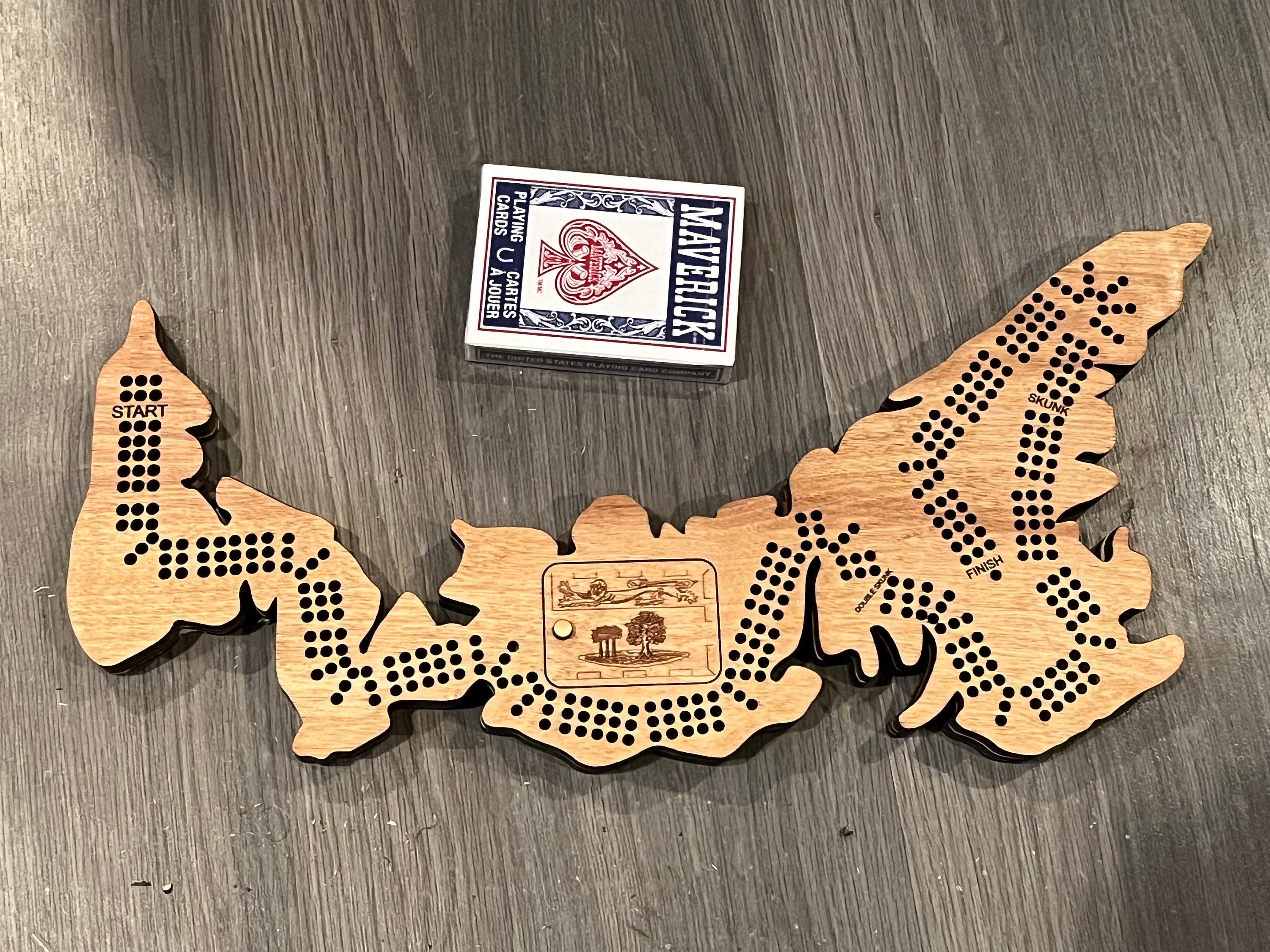 Cribbage board Custom made Canadian province/territory shape