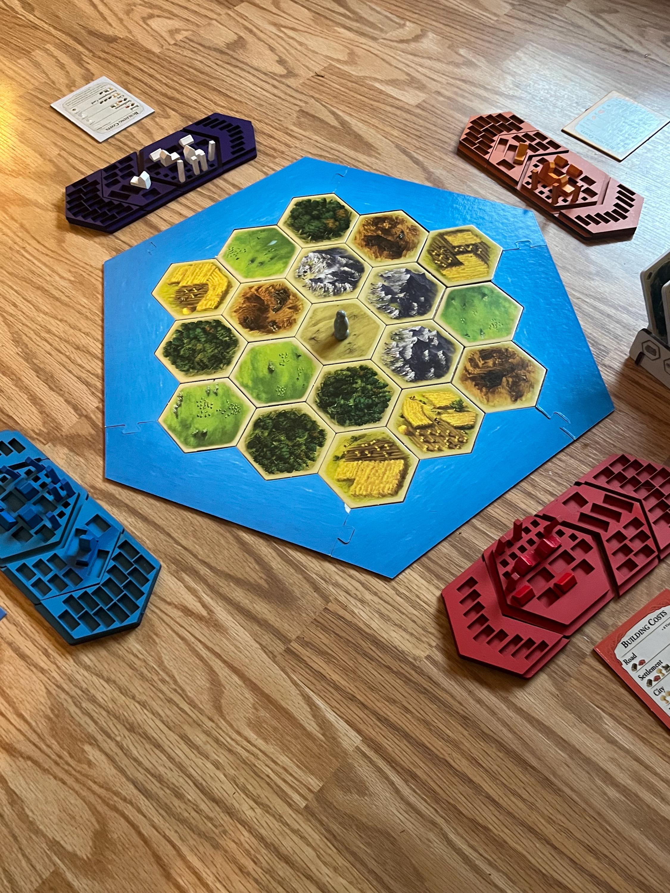Catan player dashboard organizers