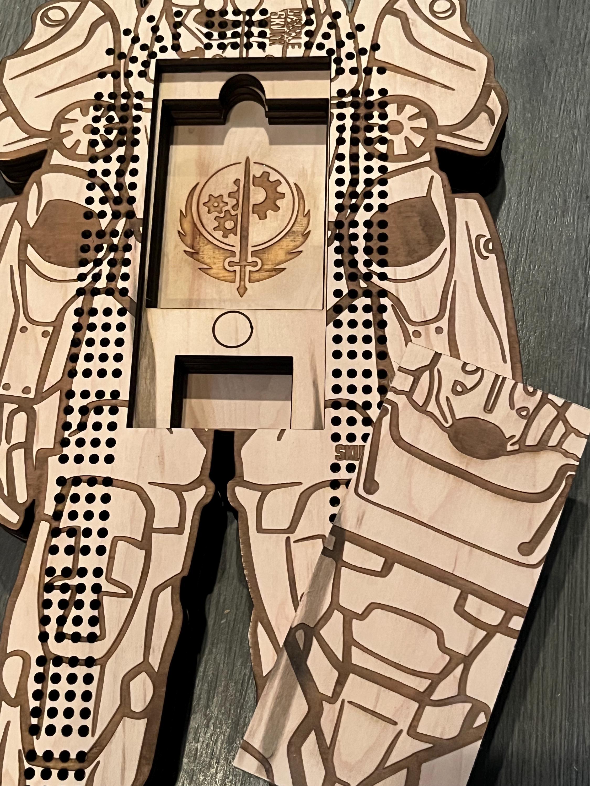 power armour cribbage board