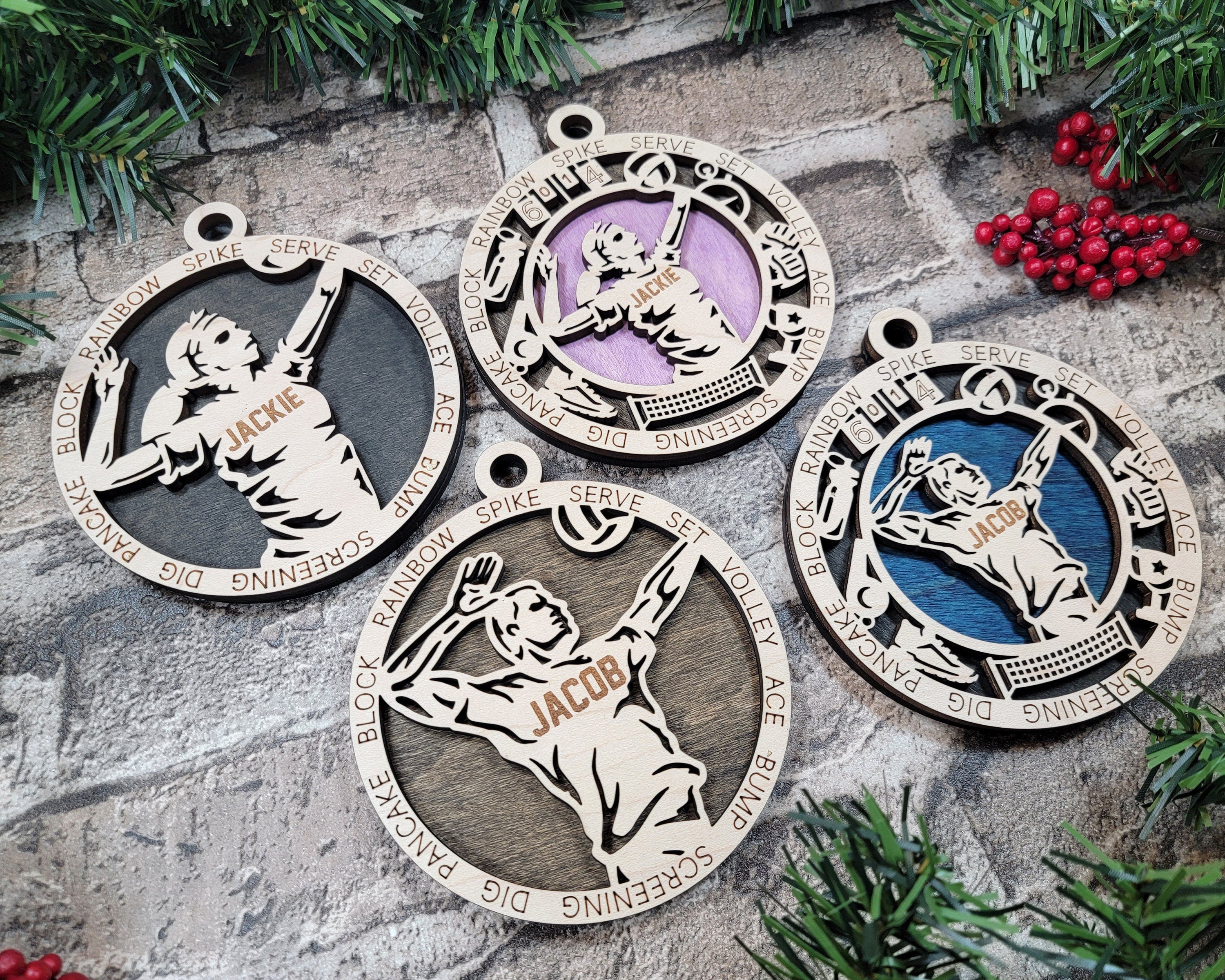 Volleyball Christmas ornaments.