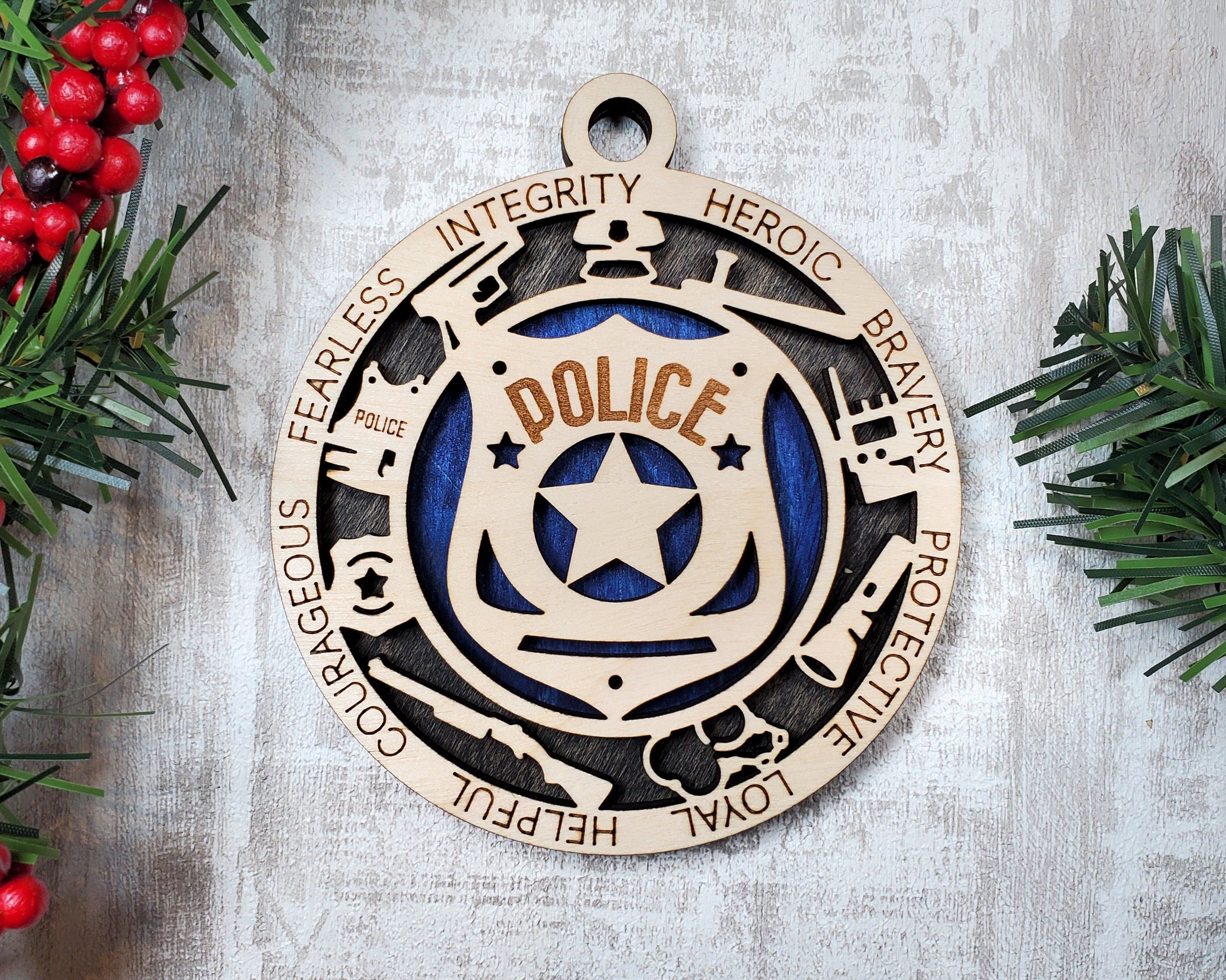 Police officer Christmas ornaments