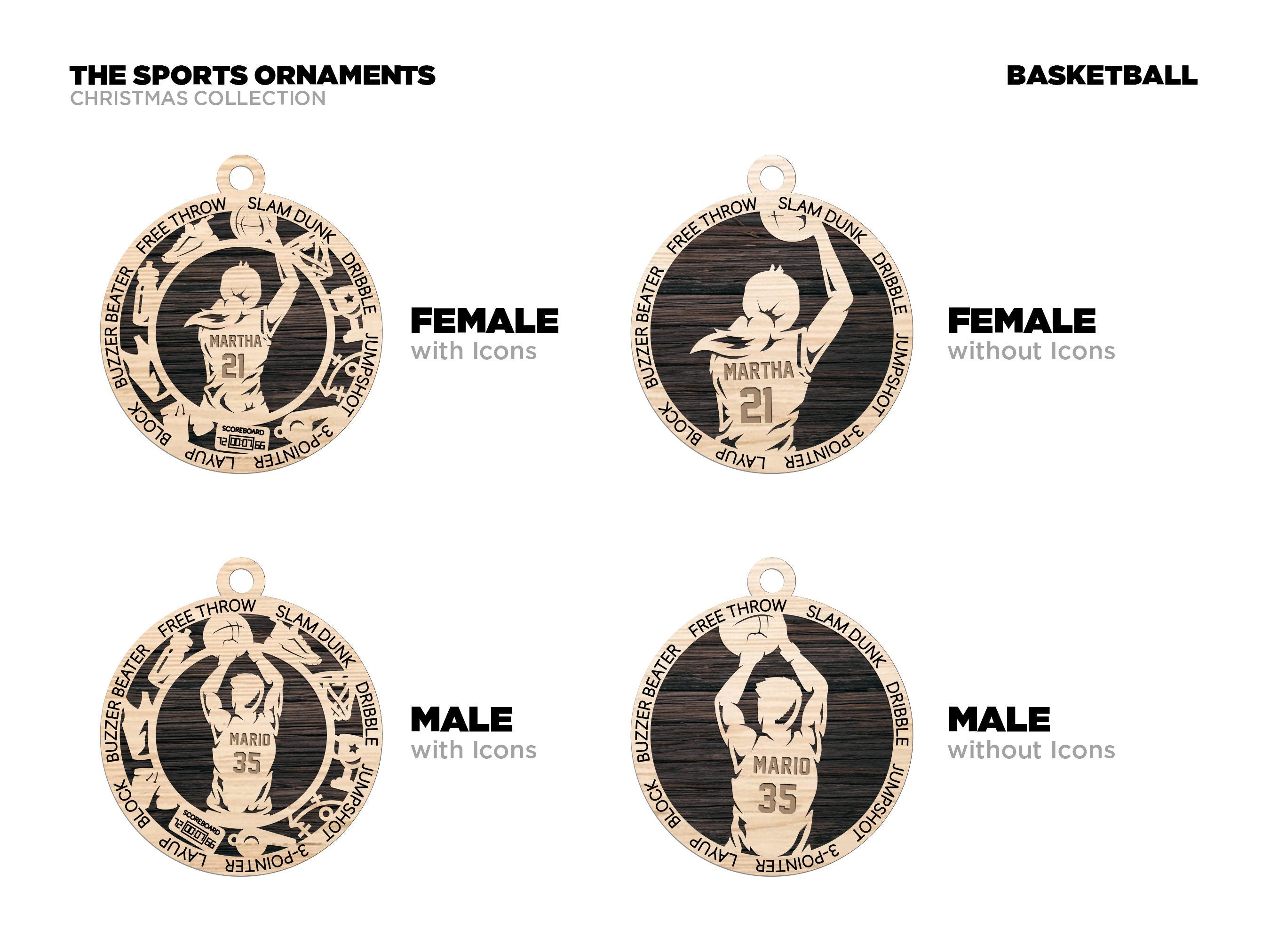 Basketball Christmas ornaments.
