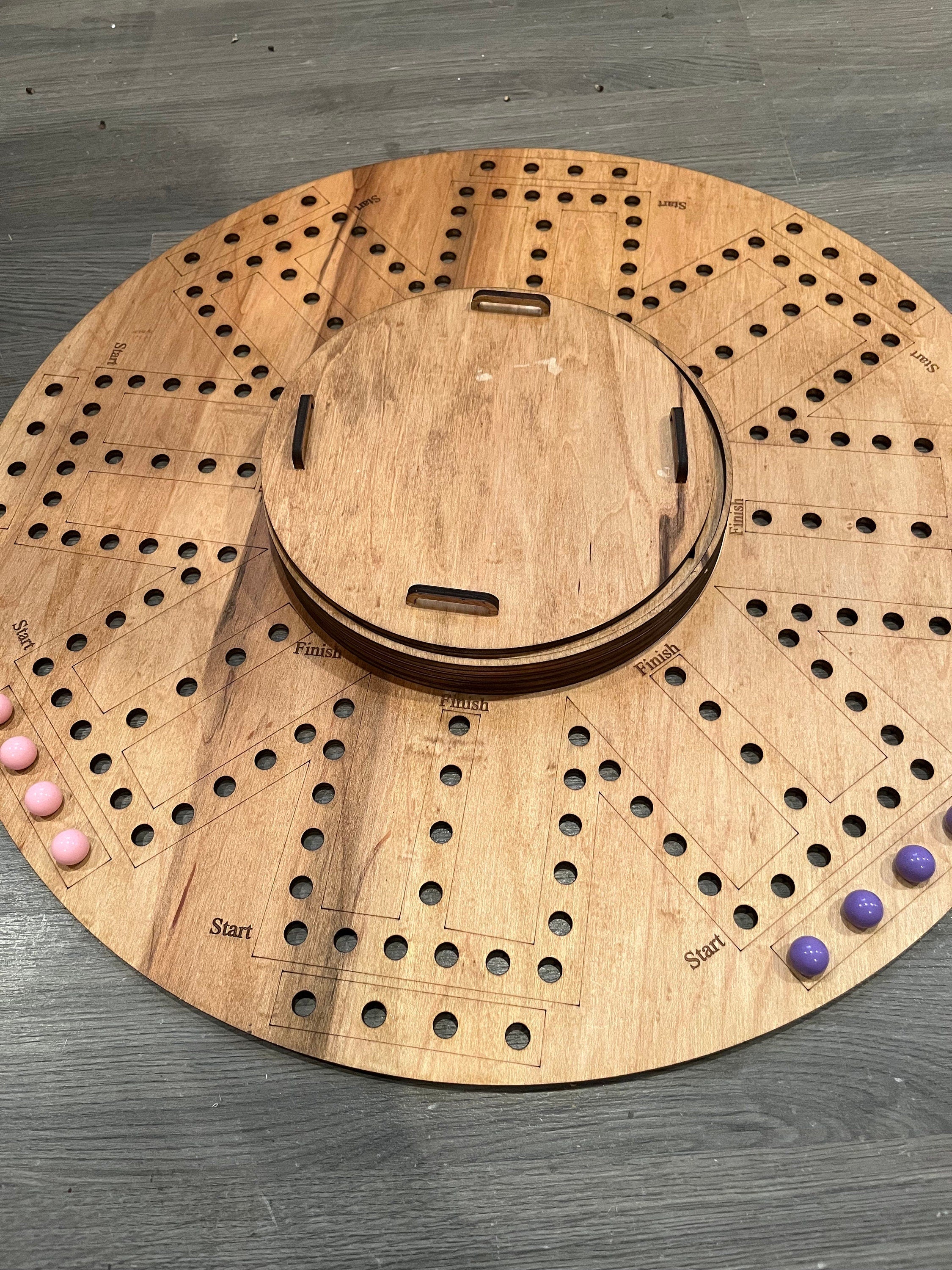 Tock/Aggravation game 8 player with storage with personalization