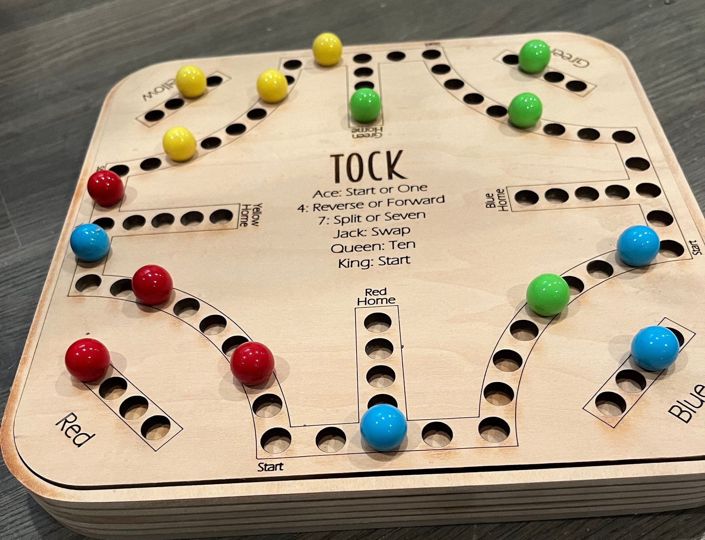 Tock/Aggravation game with storage