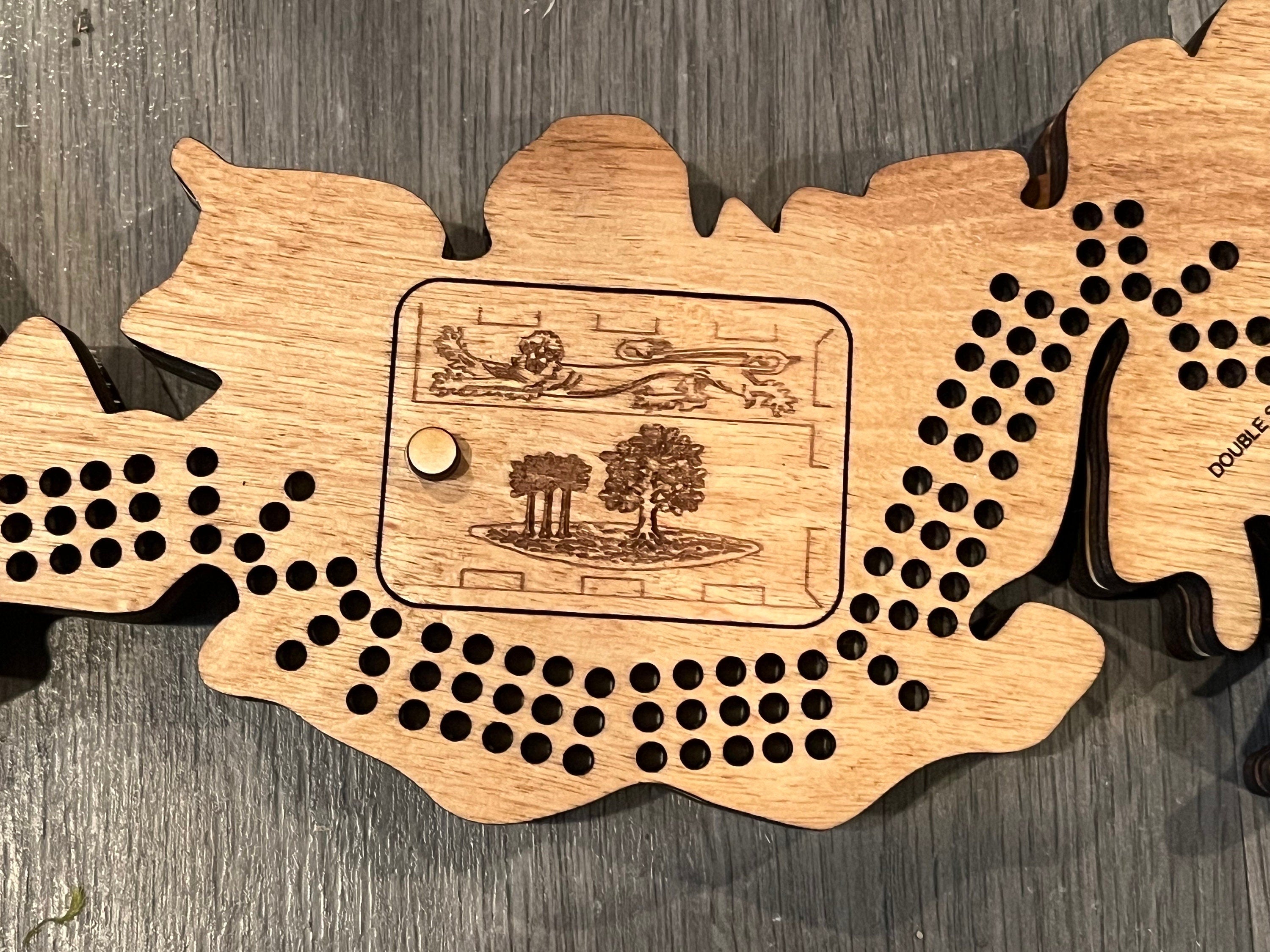 Cribbage board Custom made Canadian province/territory shape