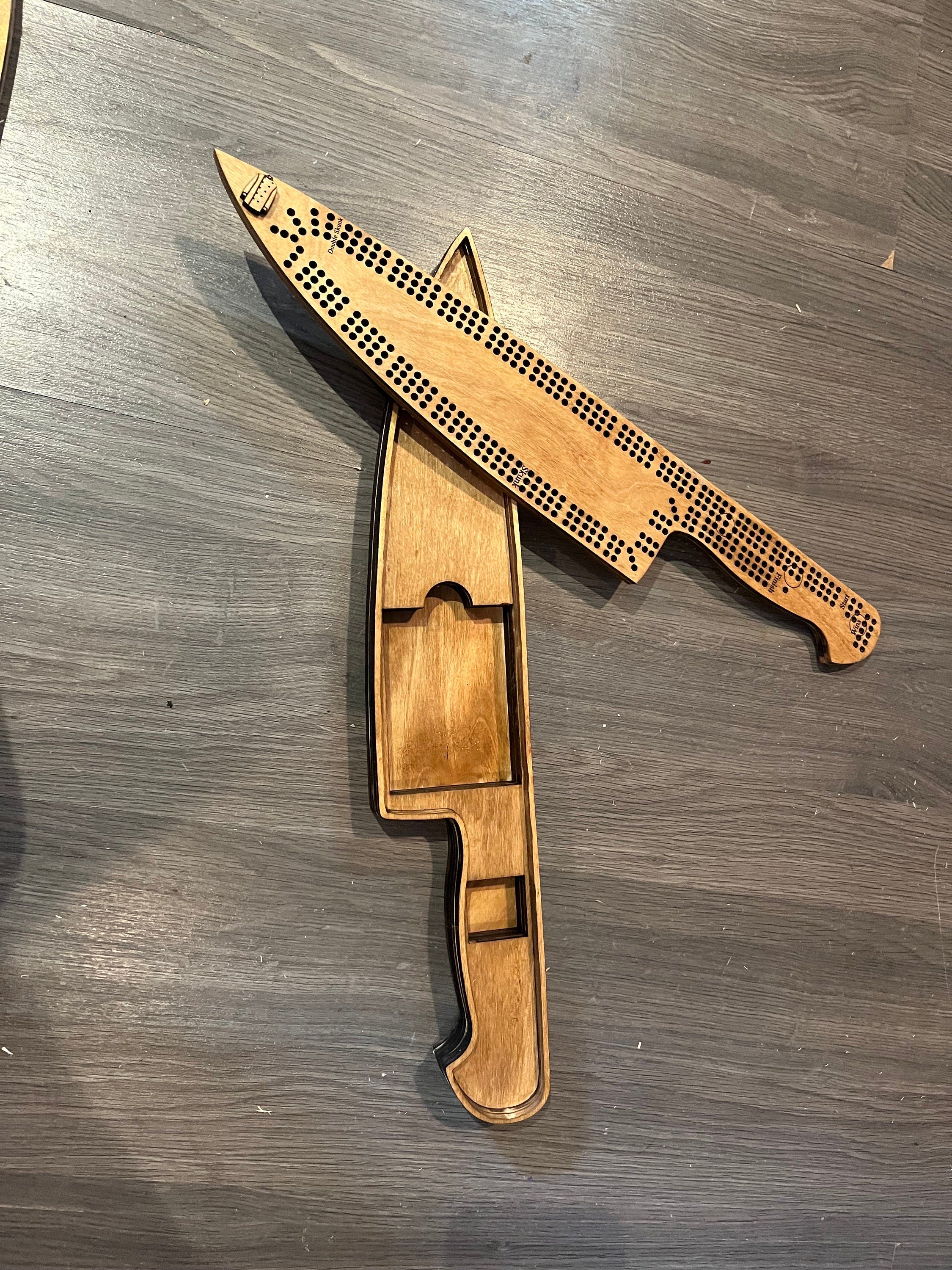 cribbage board Custom made Chef knife
