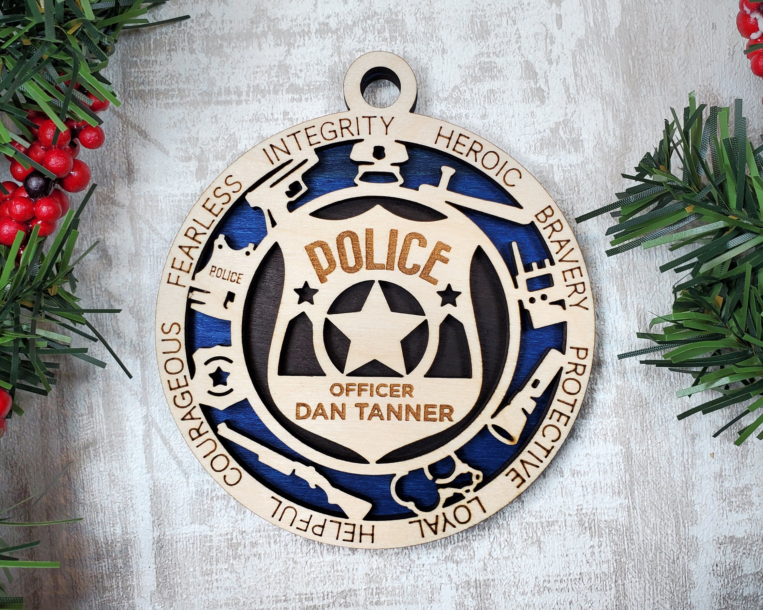 Police officer Christmas ornaments