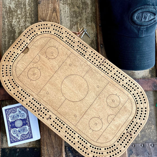 Hockey Cribbage board  Hockey arena with any team