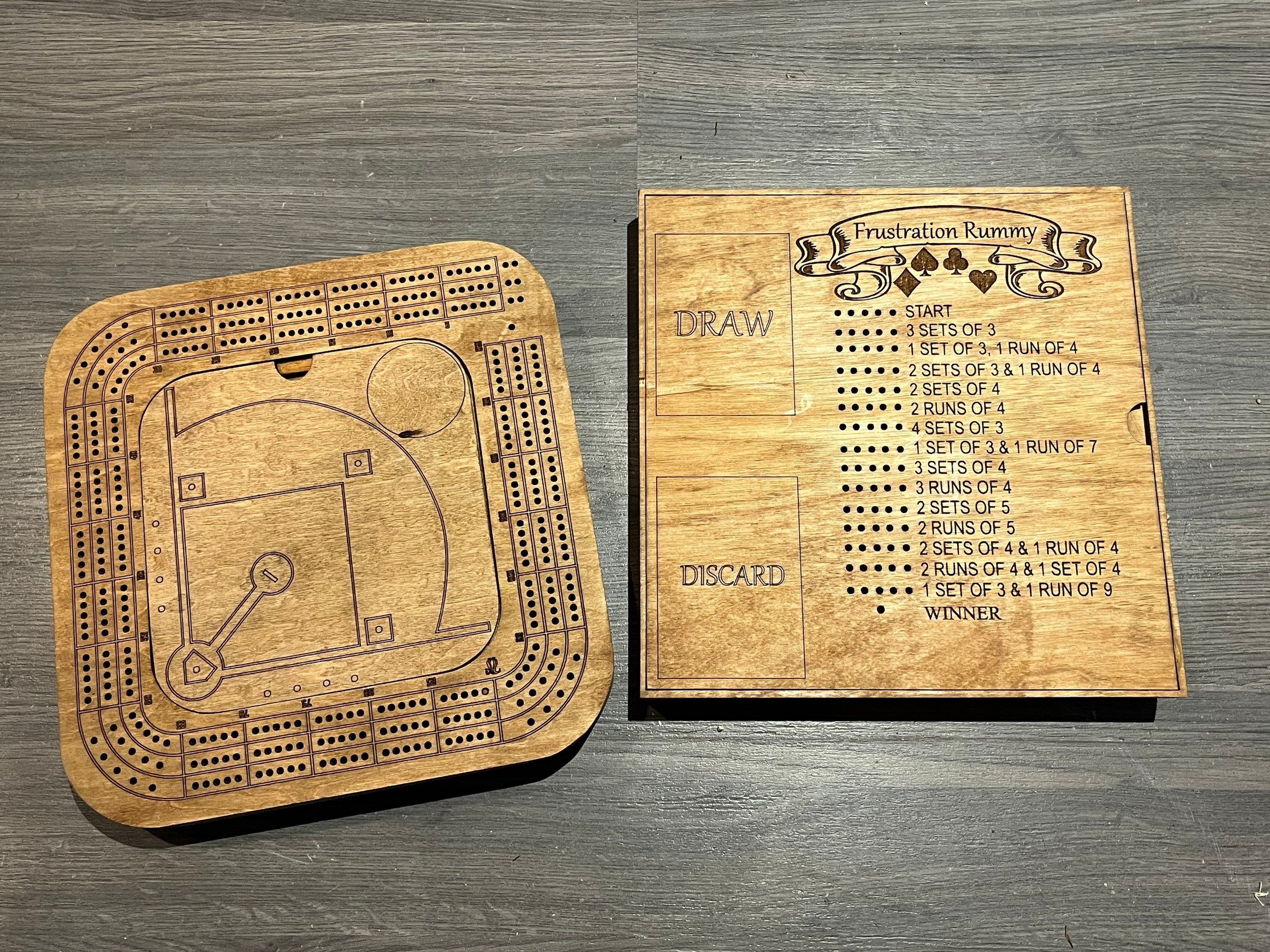 Cribbage and frustration rummy combo