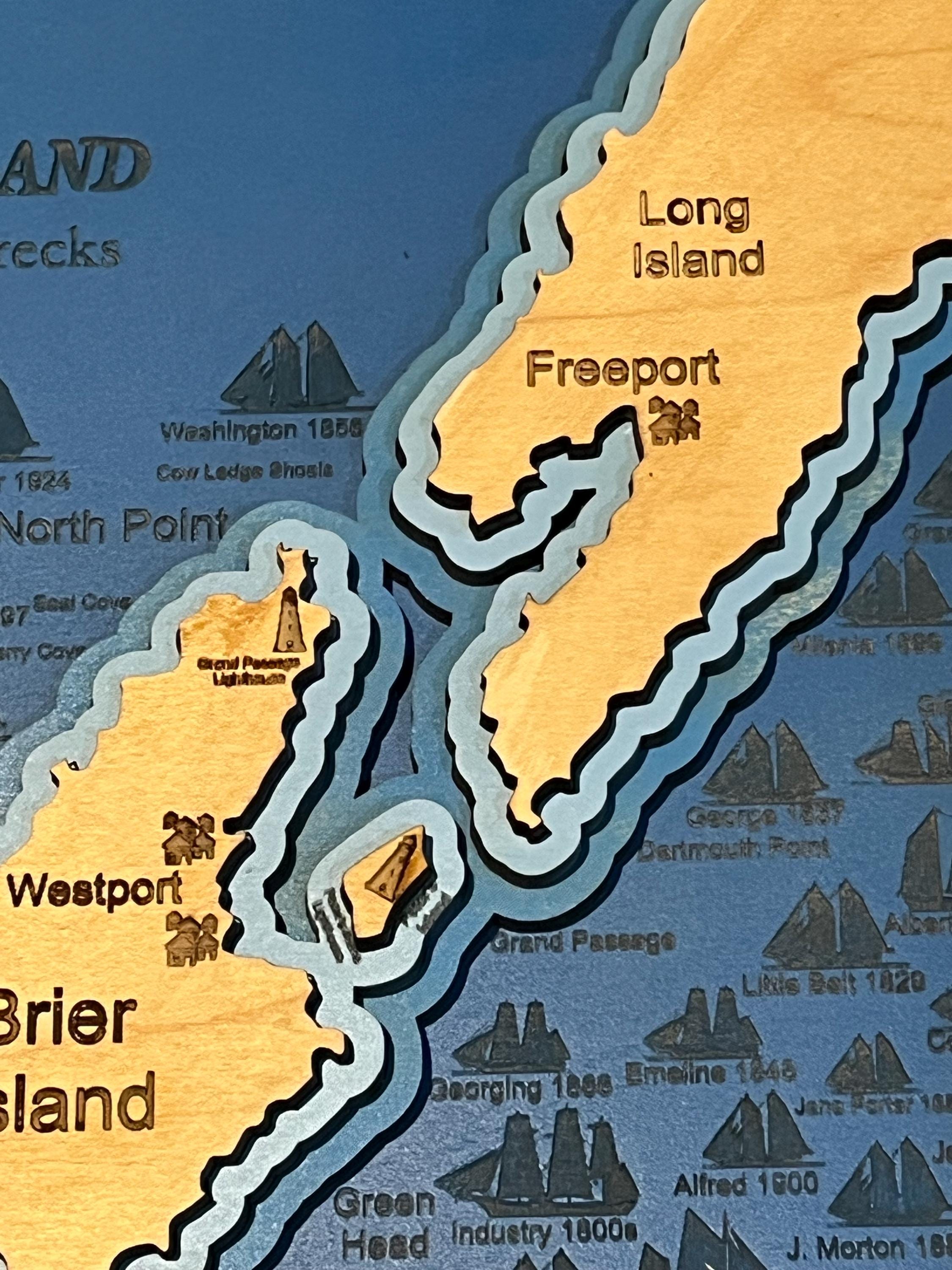brier island NS shipwreck map