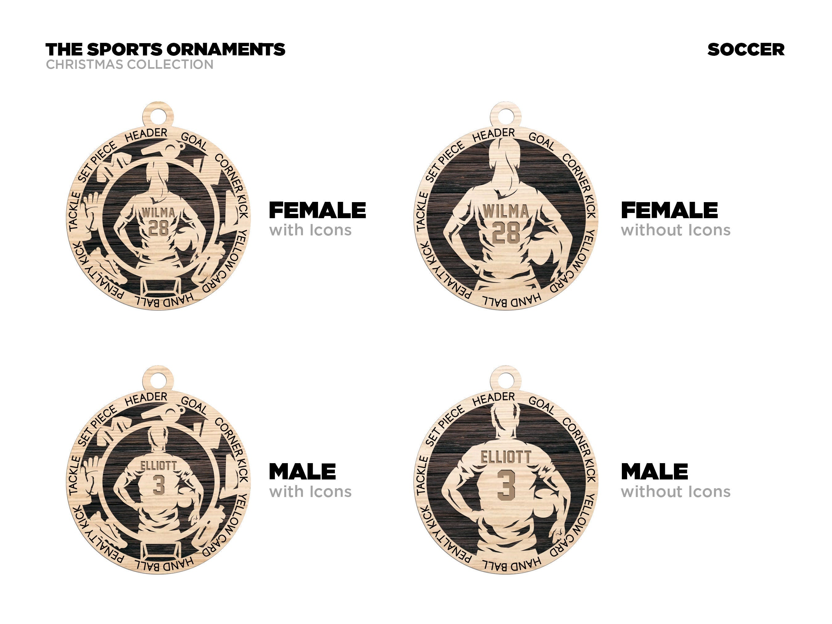 Soccer Christmas ornaments.